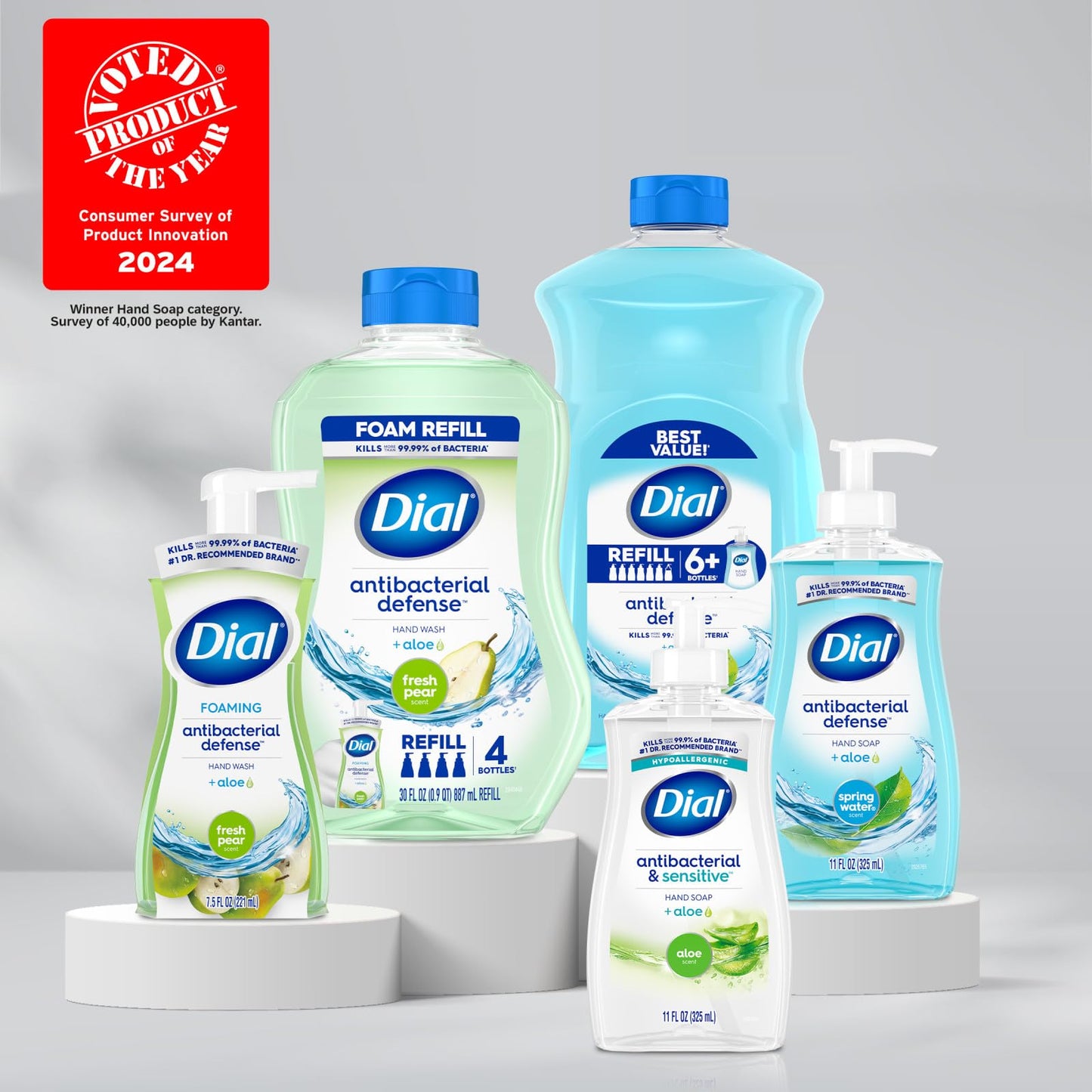 Dial Antibacterial Liquid Hand Soap, Aloe, 11 fl oz (Pack of 12)