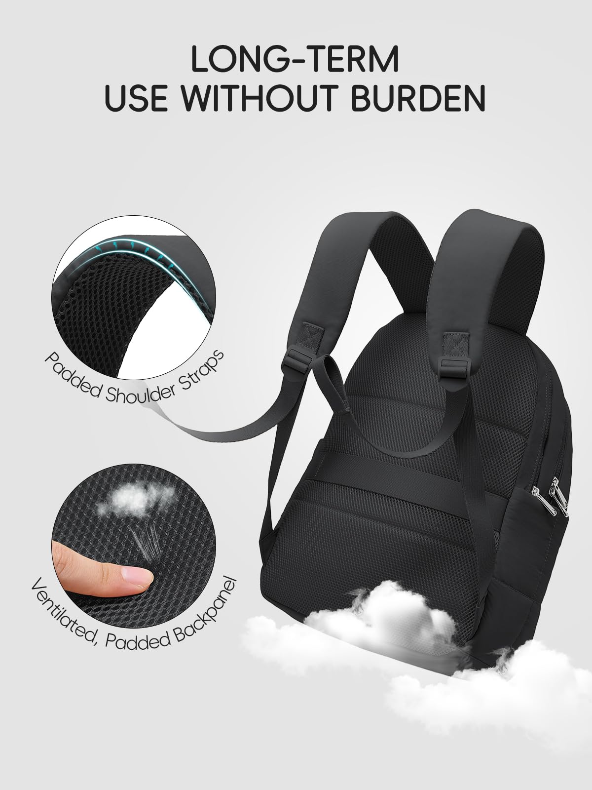 WESTBRONCO Puffer Laptop Backpack for Women Travel Backpack for Women Airplane Approved Backpack with 16'' Laptop Compartment