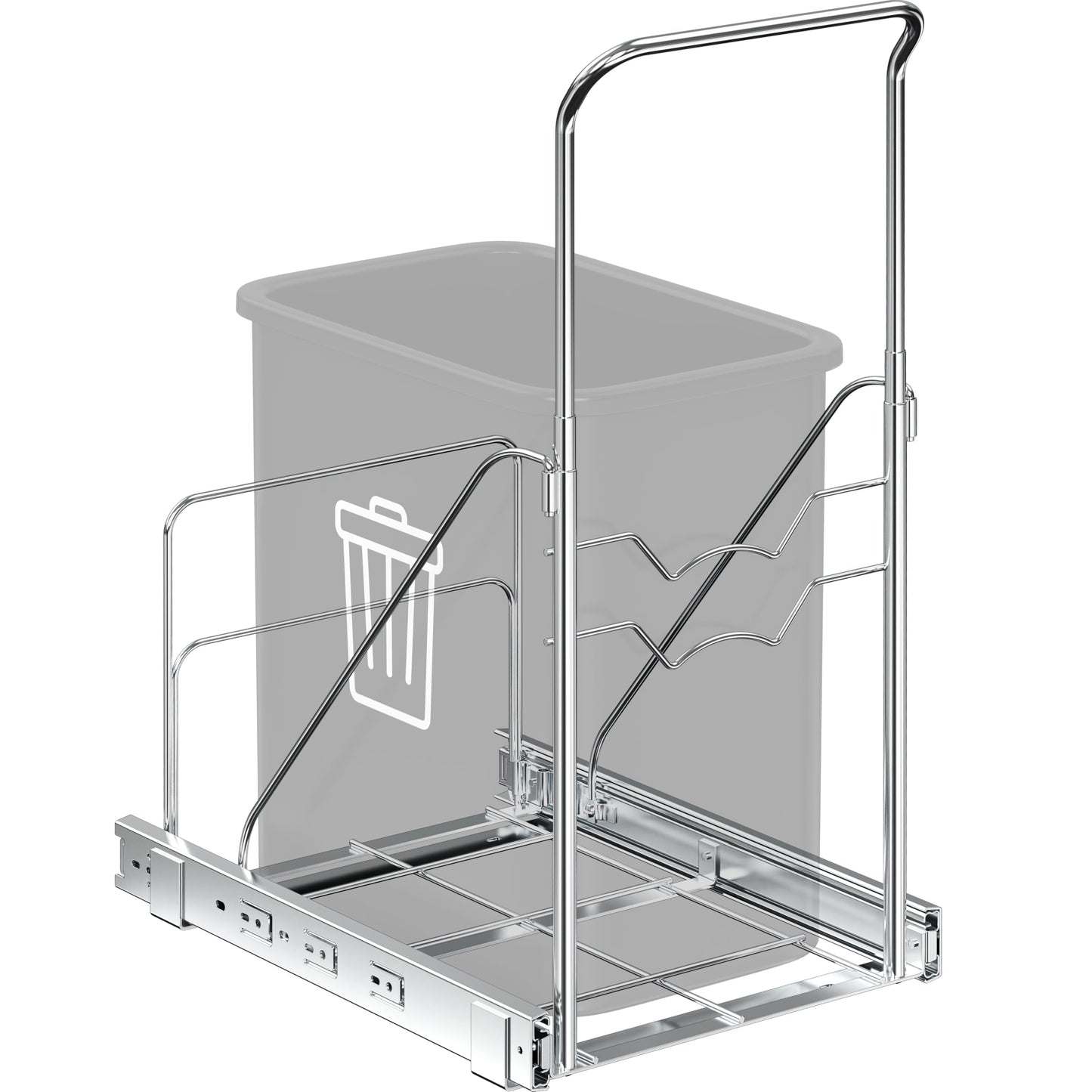 Simple Houseware Pull Out Under Cabinet Sliding Shelf for 7-13 Gallon Trash Can (Trash Can Not Included)