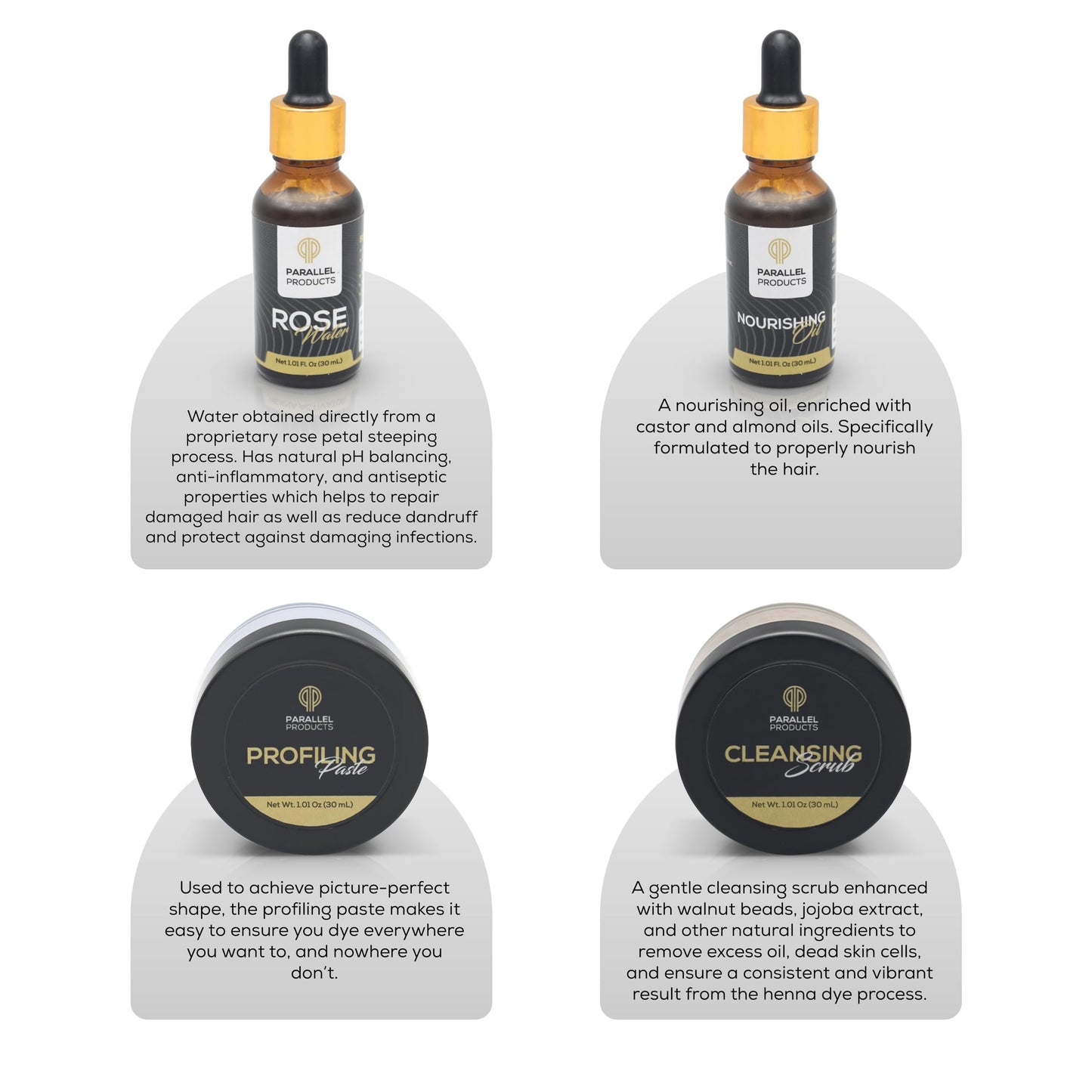 Parallel Products Henna Hair Color Kit - Complete Tint Kit for Professional Spot Coloring - Covers Grays and Roots - Color Palette Included