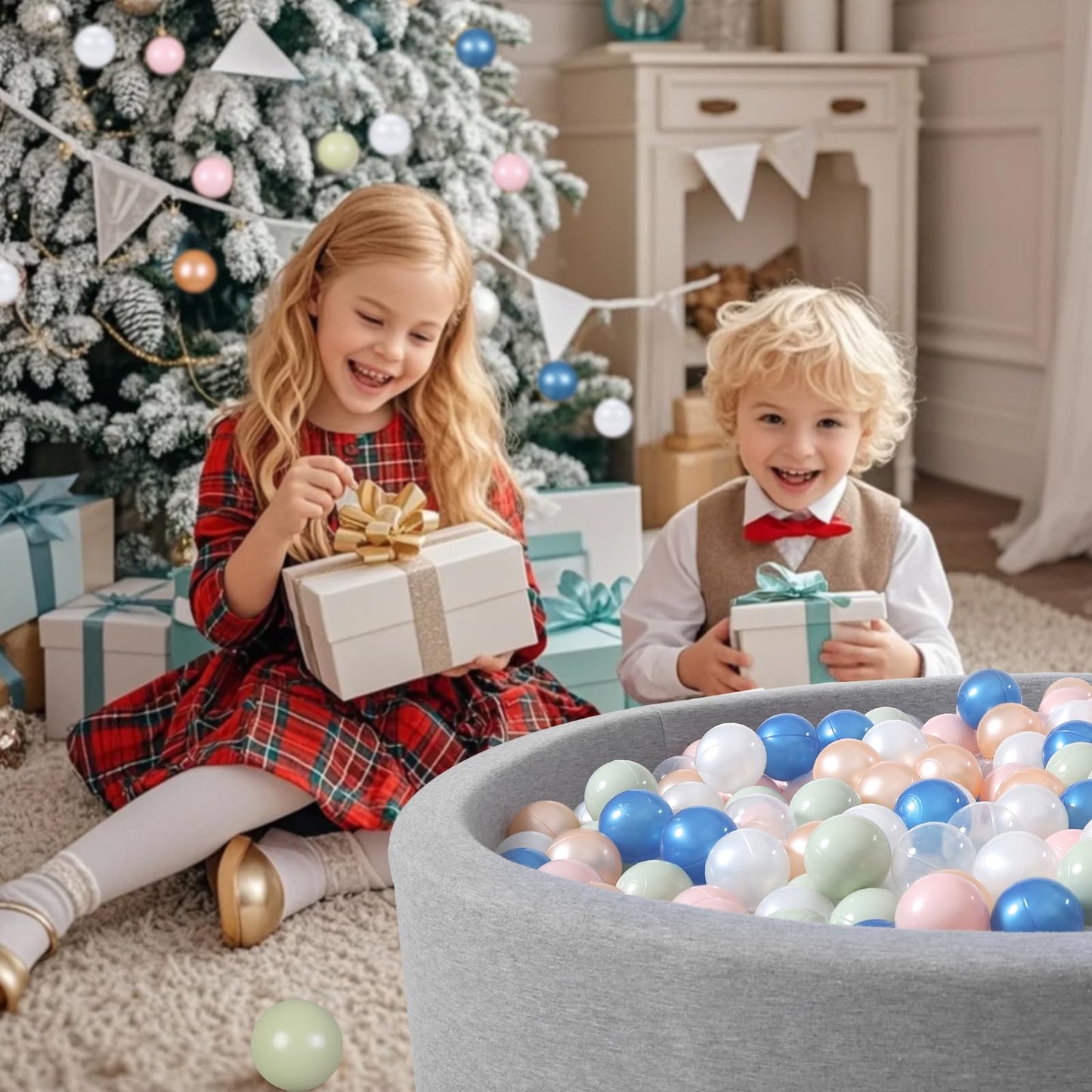 STARBOLO Star Ball Pit Balls - Pack of 100 200 500 1000 Macaron Balls BPA&Phthalate Free Non-Toxic Crush Proof Ocean Ball Soft Plastic Balls for 1-5 Years Kids Birthday Pool Tent Party.