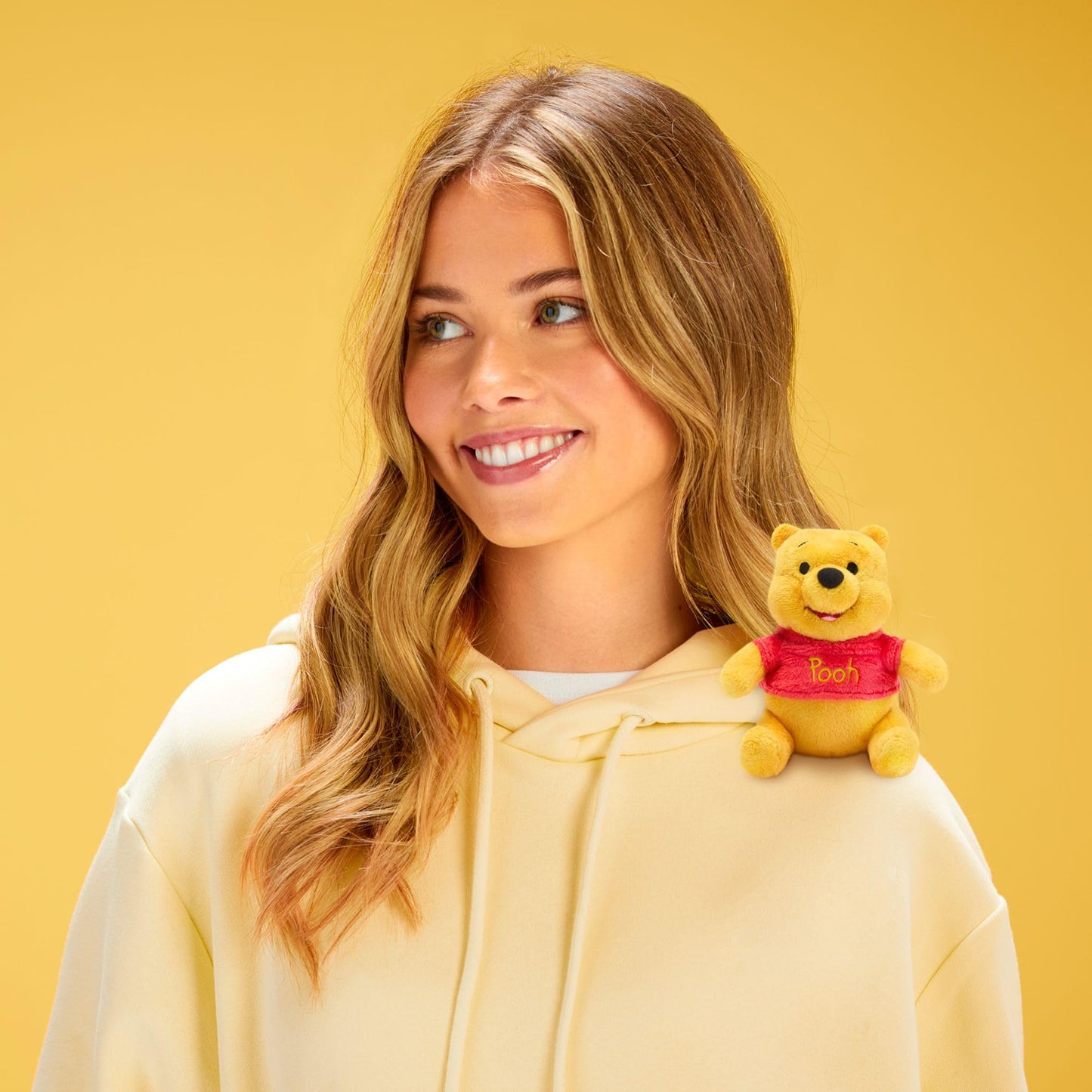 Disney Store Official Winnie the Pooh Magnetic Shoulder Plush Stuffed Animal - Adorable Pooh Bear Includes Magnetic Pad - Soft, Fuzzy Fabrics, Perfect Plush Toys – Mini 5''