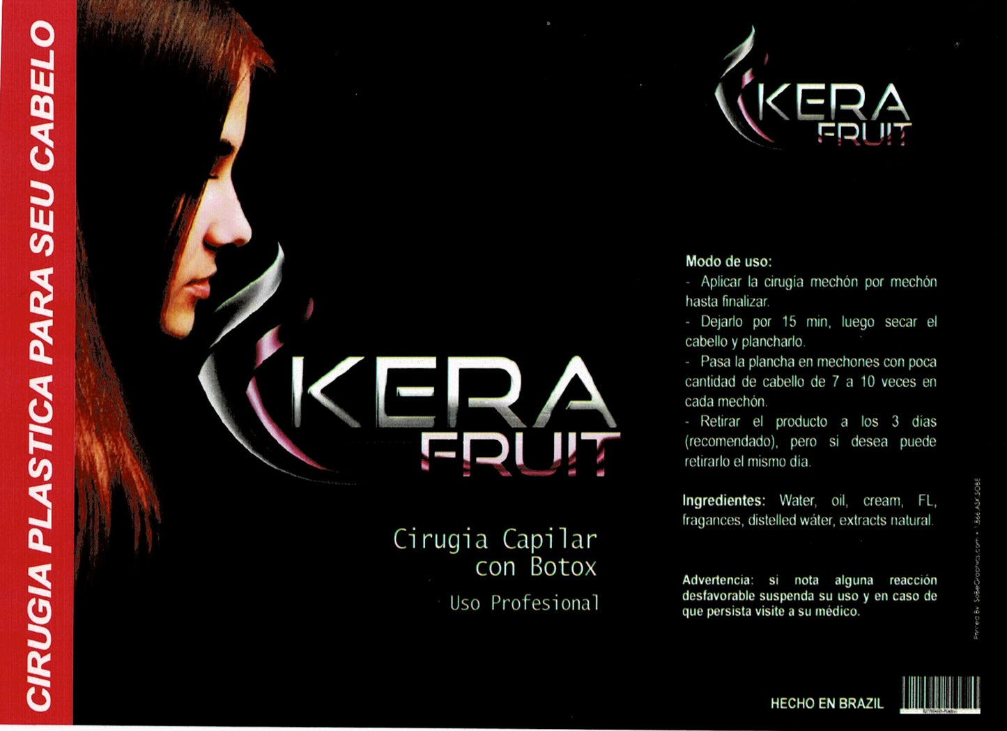 Cirugia Capilar Kerafruit 32 oz + Shampoo Nueva Presentacion Deja Brillante el Cabello