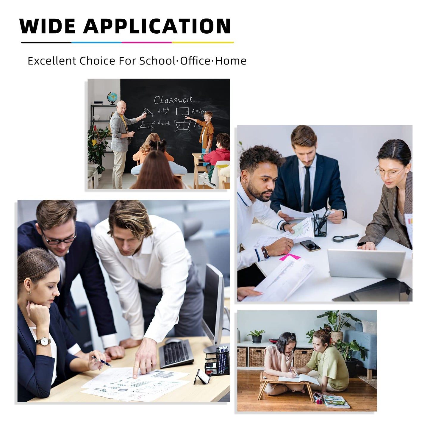 Ubinki 65XL Remanufactured Ink Cartridge Replacement for HP 65 XL 65XL HP65XL HP65 (Tri-Color, 2-Pack) Work with 5000 5055 3755 3700 3772 3722 2600 3752 2652 2655 2622 5052 5010 5014 Printers