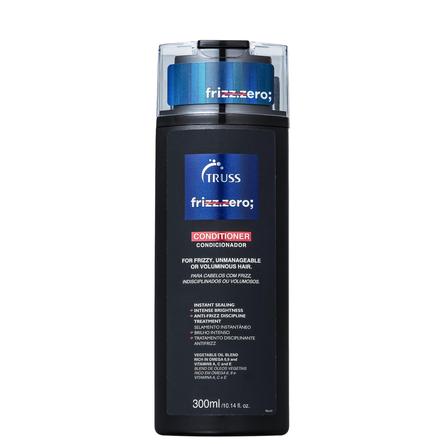 Truss Frizz Zero Conditioner - For Frizzy Hair - Anti Frizz, Anti Humidity Formula Protects Against Moisture While Providing Volume And Shine And Free Of Split Ends