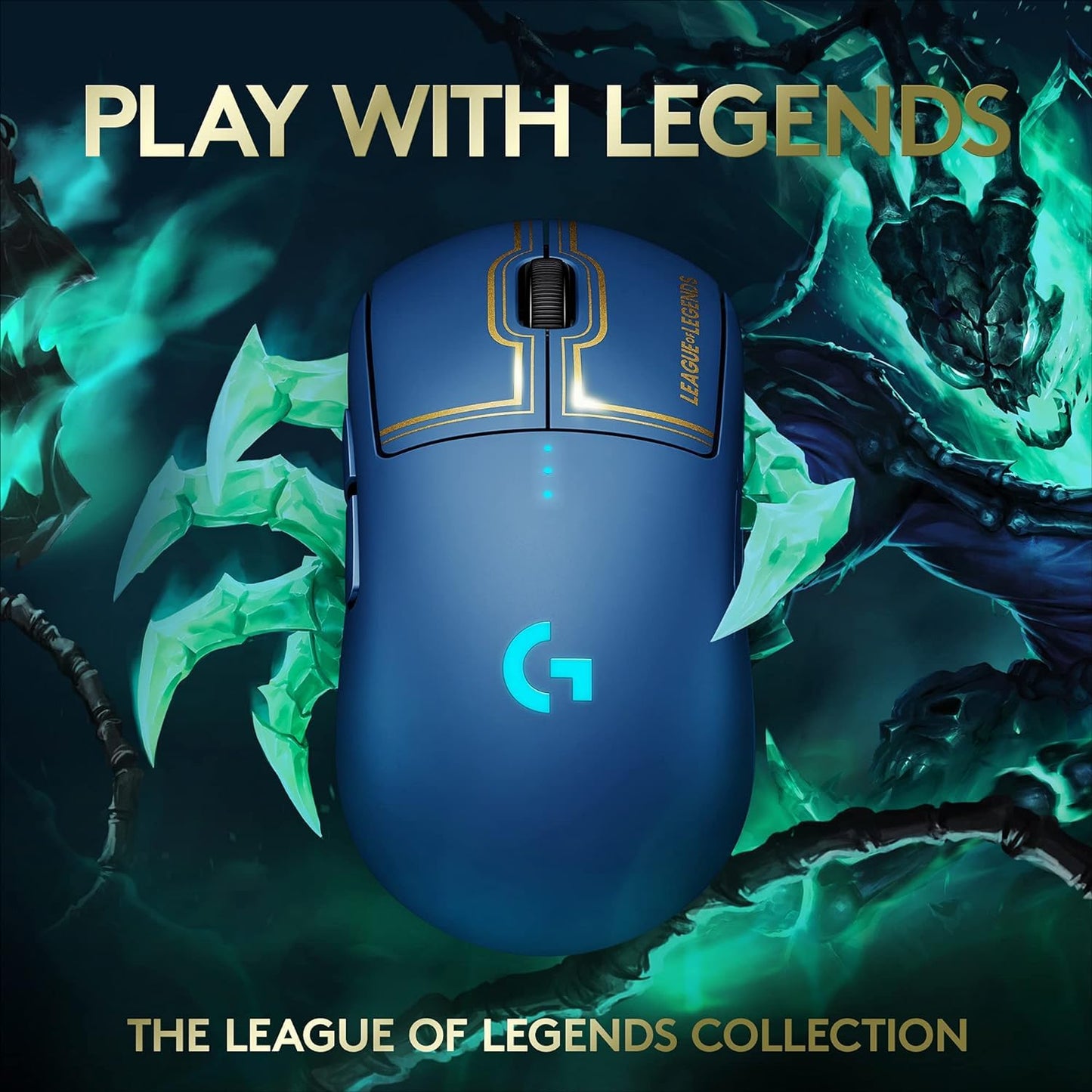 Logitech G Pro Wireless Gaming Mouse - League of Legends Edition - Hero 25K Sensor, Lightspeed, Programmable Buttons, Lightsync RGB (Renewed)