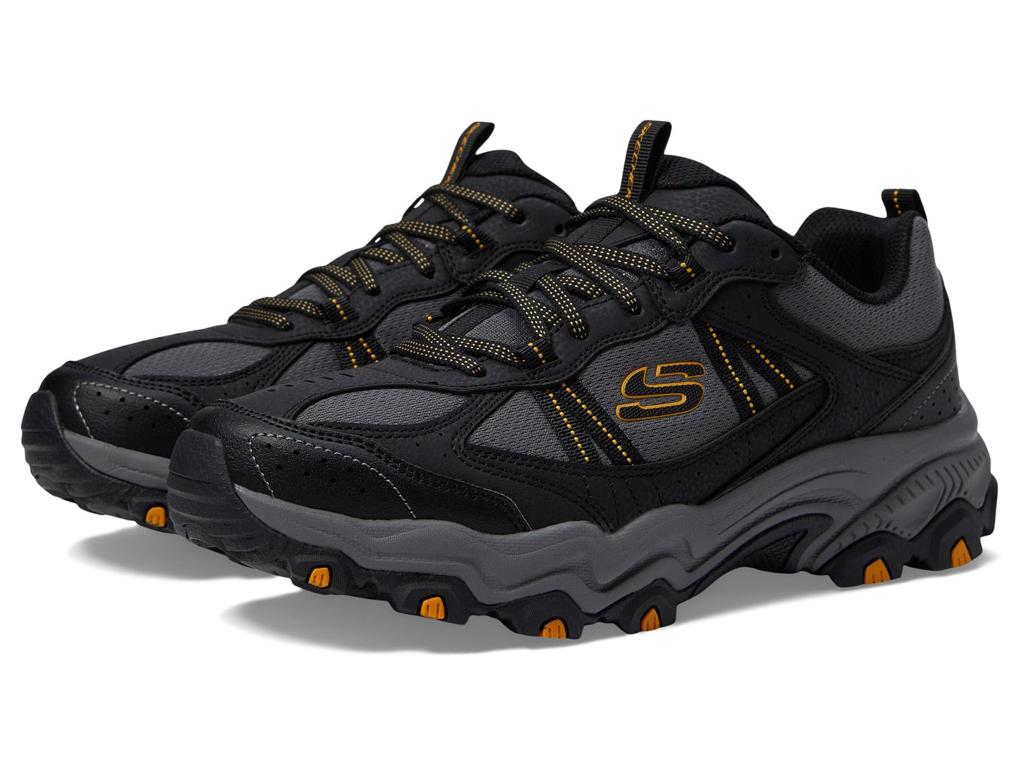 Skechers Men's Stamina at Upper Stitch, Black/Black, 14