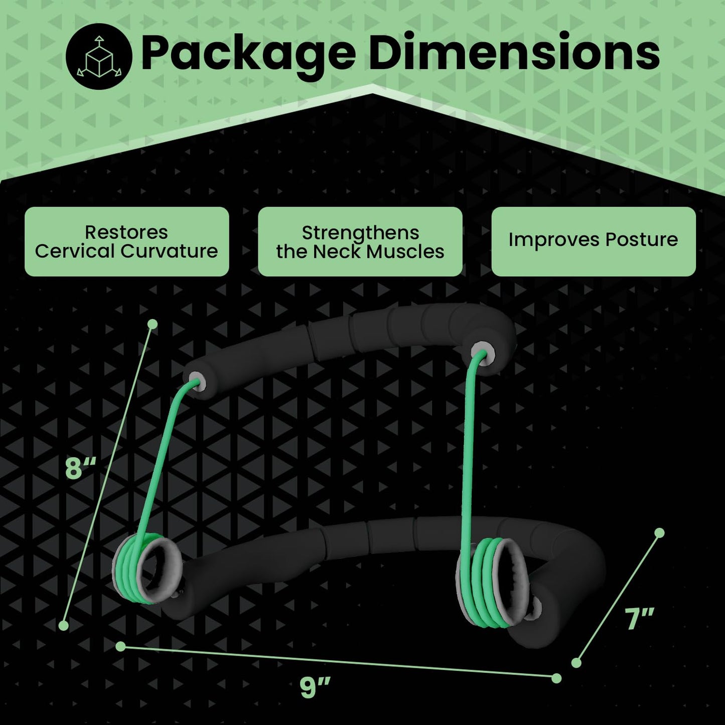 Portable Neck Strengthener by NeckSpring, Relieves Pain, Restore Cervical Curvature, Improves posture, and Reverses Nerd-Neck