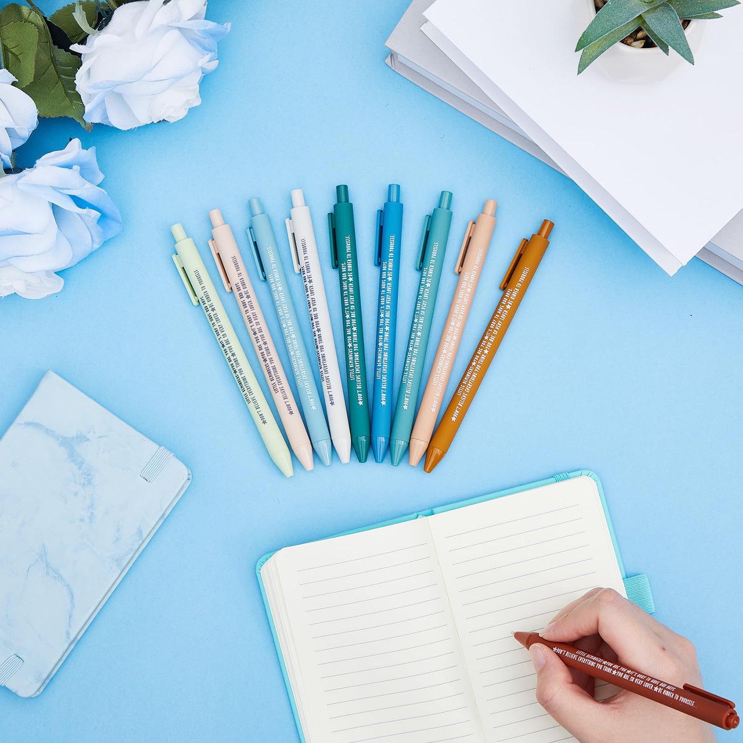 Sayglossy Inspirational Pens Gifts Bulk Mental Health Motivational Quotes Ballpoint Pen Black Ink Thank You Appreciation Gift for Nurse Cna Week Employee Coworker Office Teacher(200 Pcs,Multicolor)