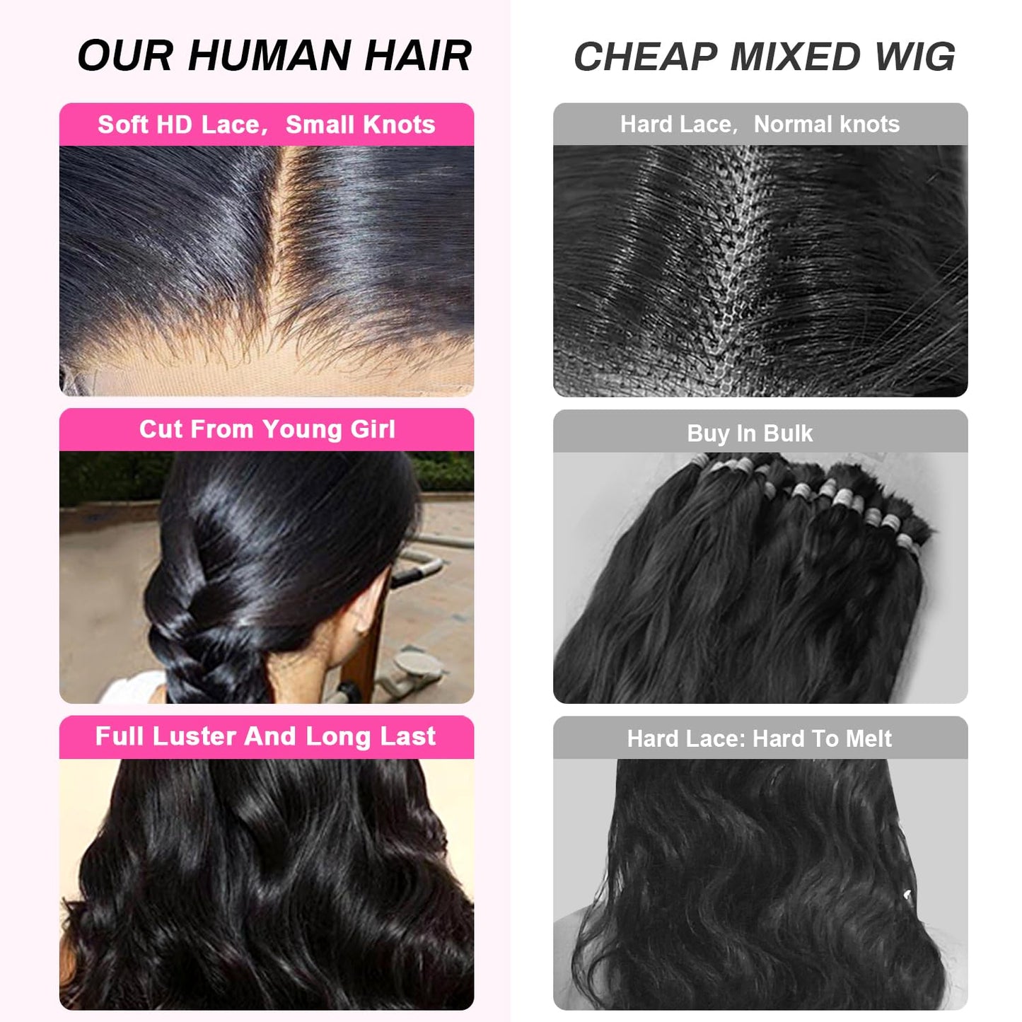 360 Lace Front Wigs Human Hair 360 Body Wave Full Lace Front Wigs Human Hair Pre Plucked With Baby Hair 200% Density HD Transparent Lace Front Human Hair Wigs For Women Natural Color (24 Inch)