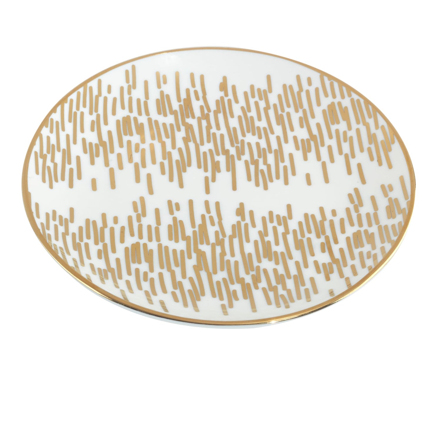 Certified International Matrix Gold Plated 6" Luncheon/Canape Plates, Set of 6 Assorted Designs