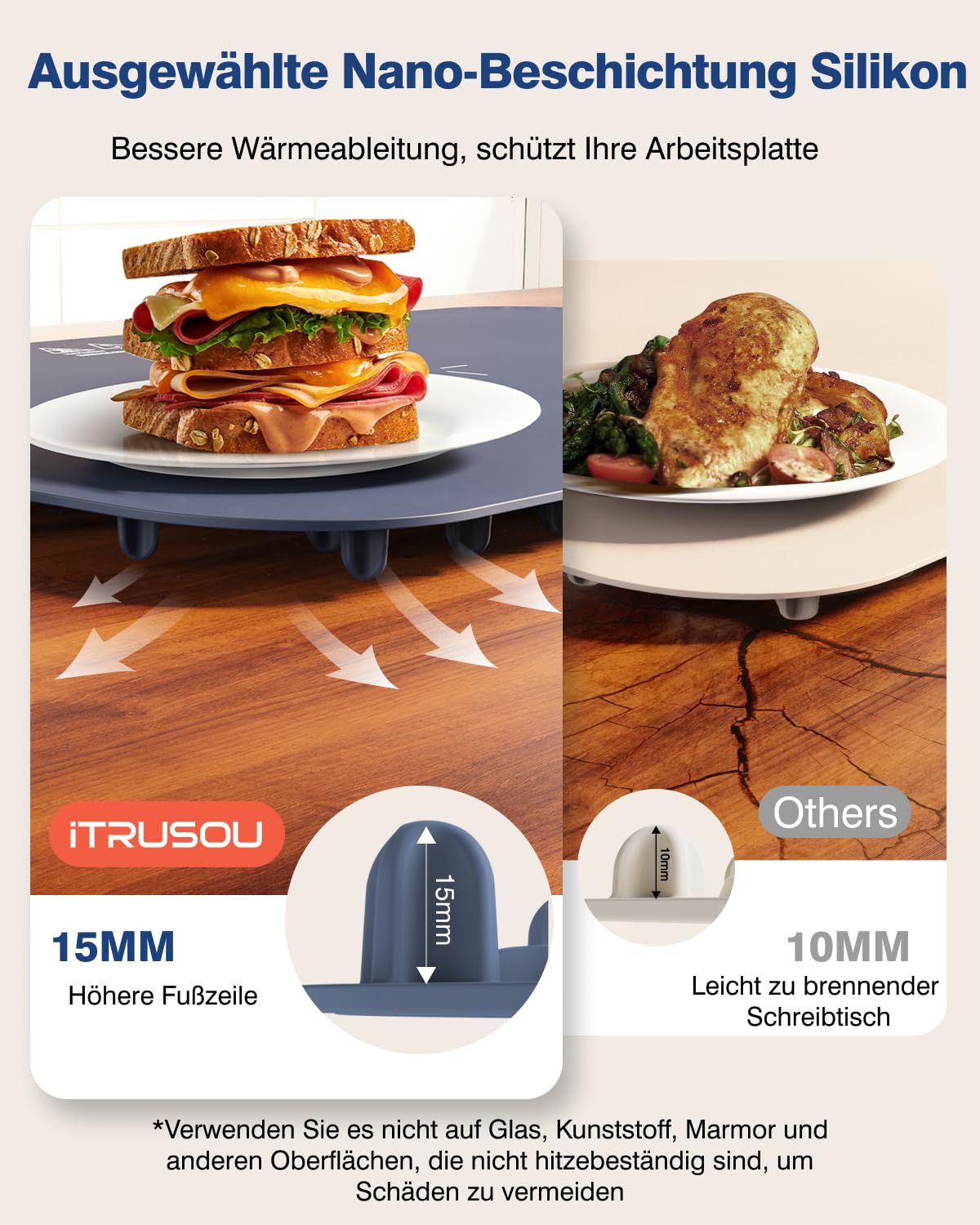Food Warming Mat, iTRUSOU 27.5x16'' Electric Warming Tray with 7 Temp-Settings, 1-99h Flexible Timer, Switchable °F/°C, Rollable Food Warmer Keep Food Warm at Buffet, Party, Sabbath, Daily Use