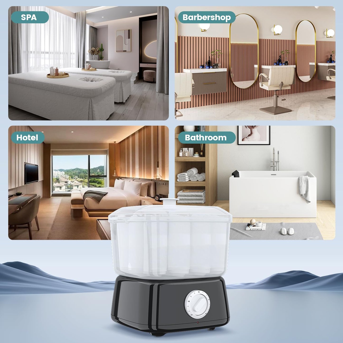 StateRiver Hot Towel Warmer, Rapid Heating Towel Steamer for Facials can Hold 12 Mini Wet Towels, Portable Mini Towel Warmer for Bathroom,Spa and Salon.
