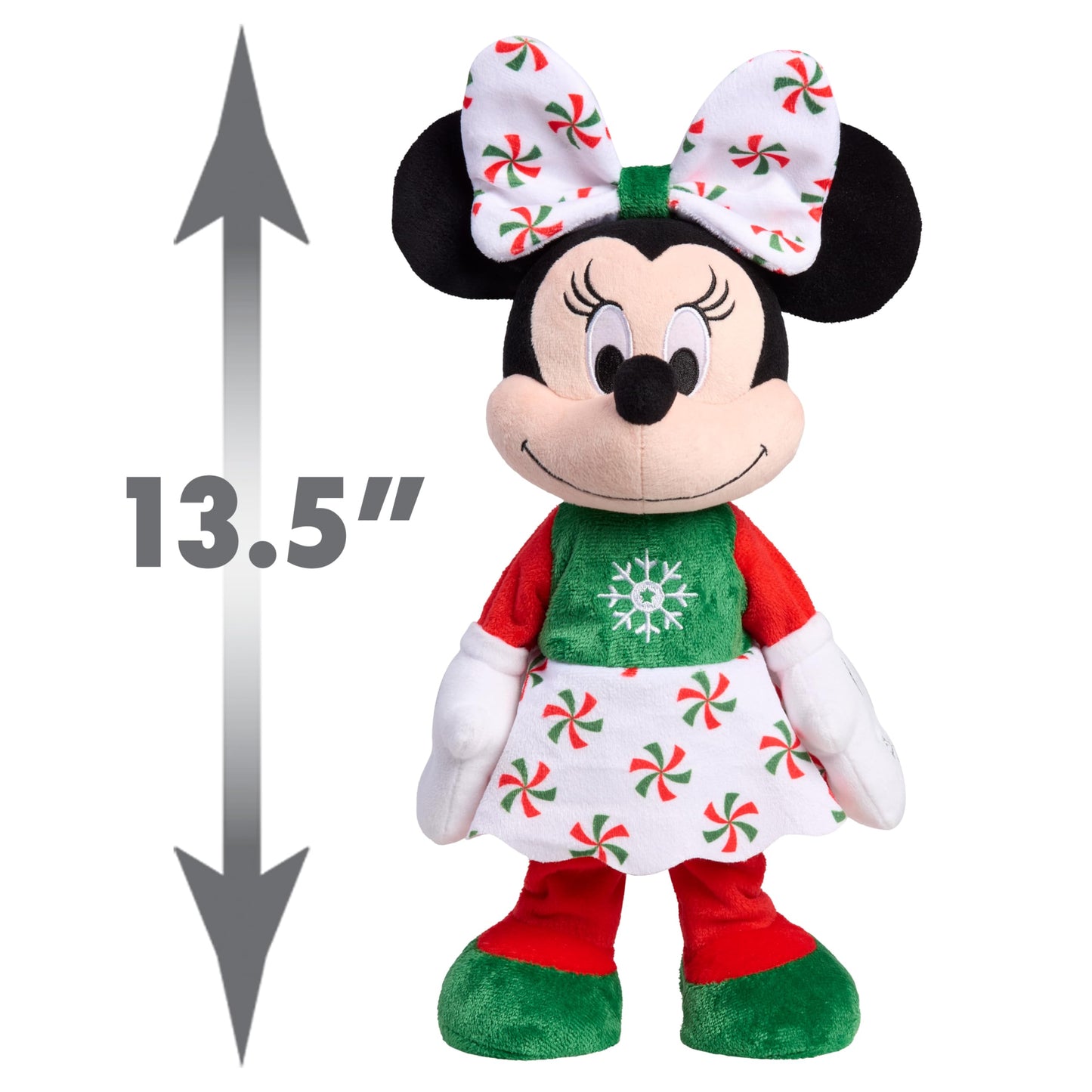 Disney Holiday Featurl Plush - Minnie, Kids Toys for Ages 3 Up, Gifts and Presents