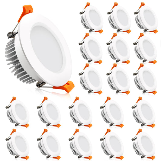 2 Inch LED Downlight, Recessed Lighting Dimmable Ceiling Light, 3W, 5500K Daylight White, CRI80 with LED Driver(35W Halogen Equivalent), 20 Pack