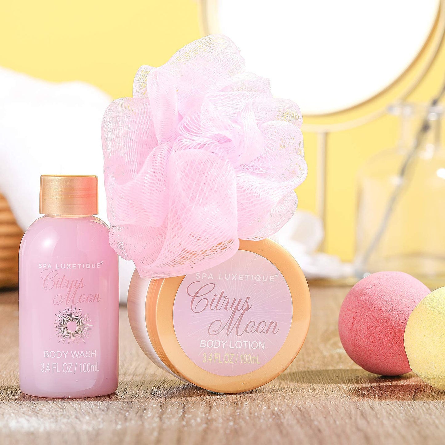 Spa Luxetique Robe and Slippers Spa Set Women, Valentines Day Gifts for Wife, 6pcs Flannel Soft Bath Robe, Bath and Body Works Bath Sets with Slippers, Body Lotion, Bath Bombs, Robe Sets for Women