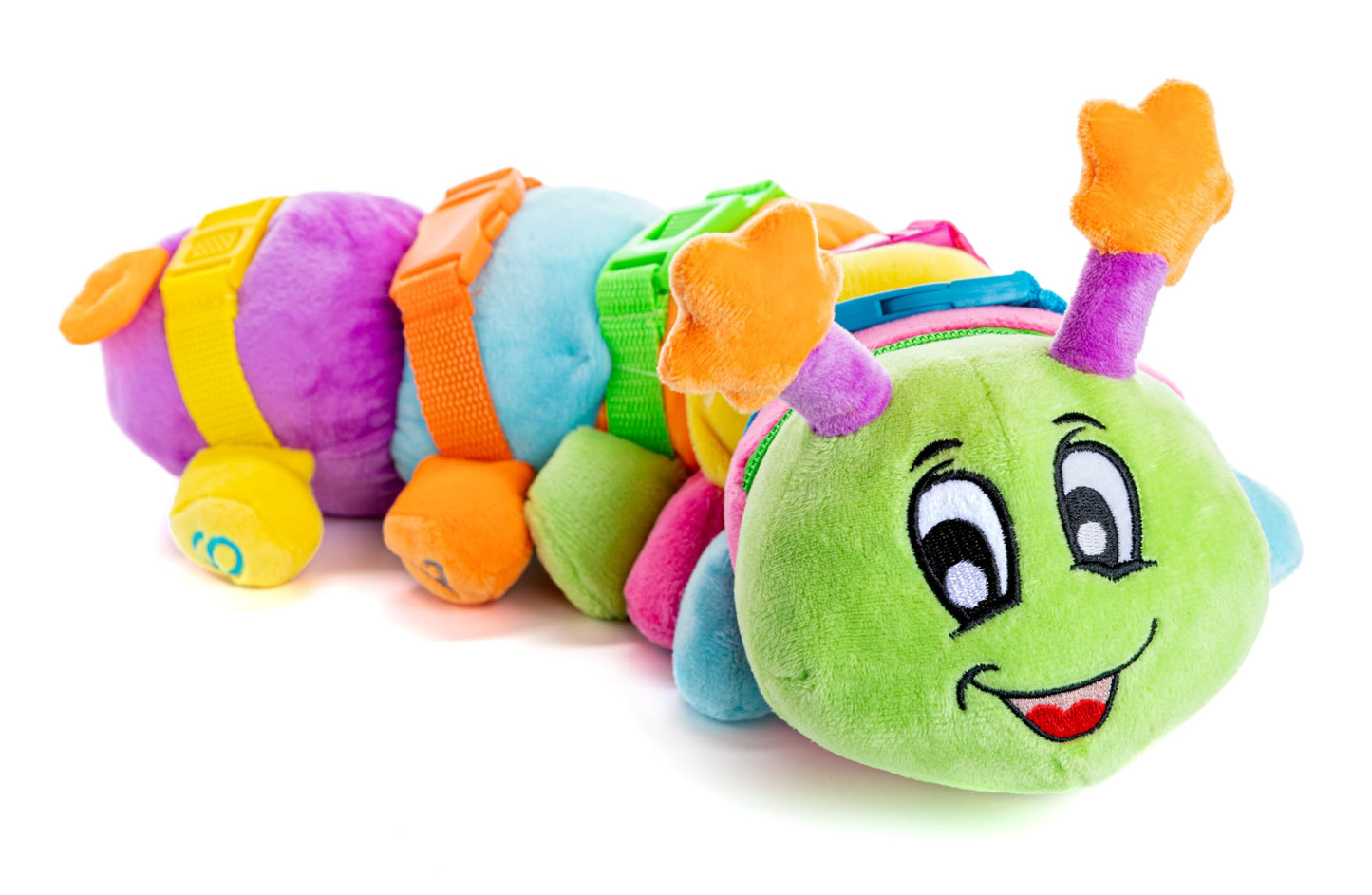 Buckle Toys - Bentley Caterpillar - Travel with Toddler Must Have Activity Toy - Fine Motor Skill Development - Counting and Color Recognition