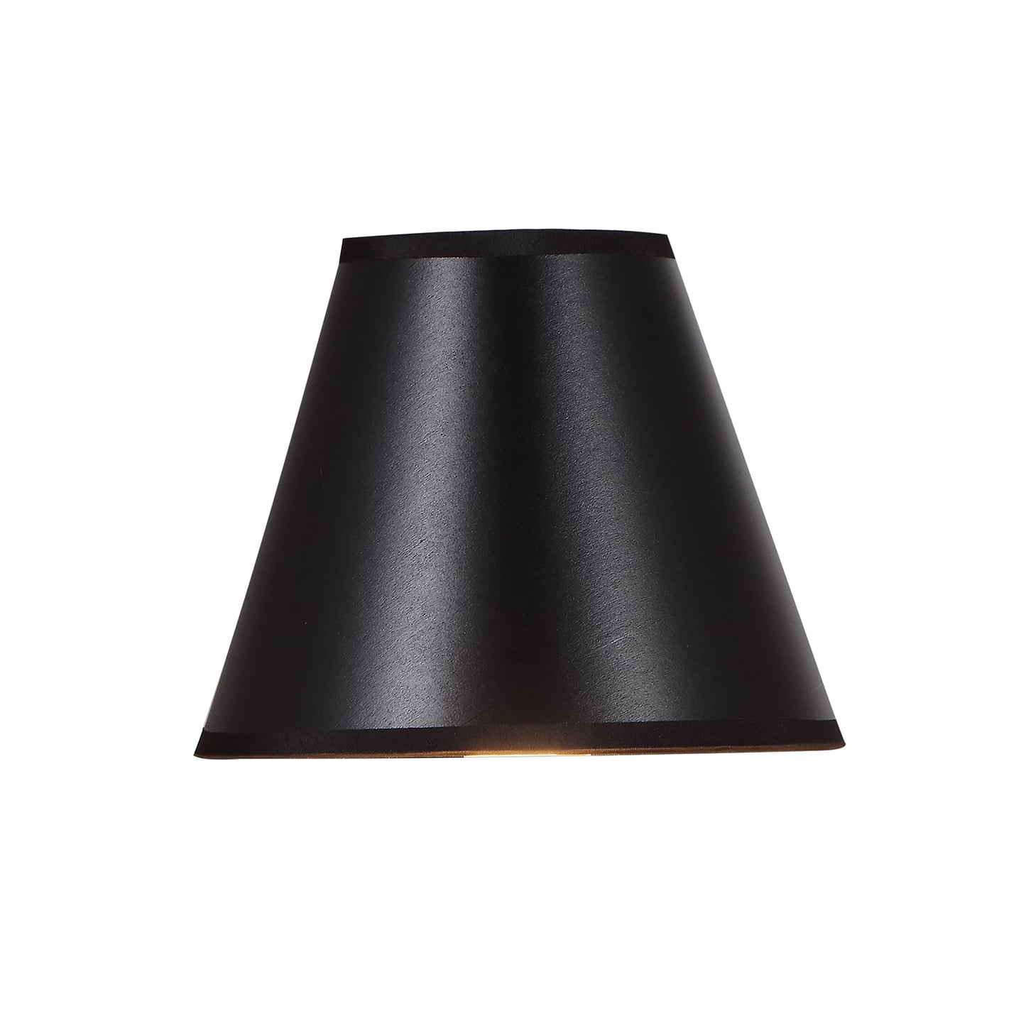 Aspen Creative 32210-2, Hardback Empire Transitional Clip-On Chandelier Shade, Black w/Gold inside, Washi Paper, 3" Top x 6" Bottom x 5" Slant, Set Of 2