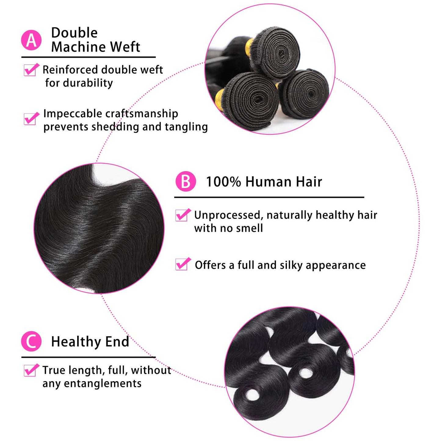 12A Body Wave Bundles Human Hair 4 Bundles Human Hair (16 18 20 22) Inch 100% Unprocessed Brazilian Virgin Hair Body Wave Human Hair Extensions Bundles Human Hair Natural Black (16 18 20 22)