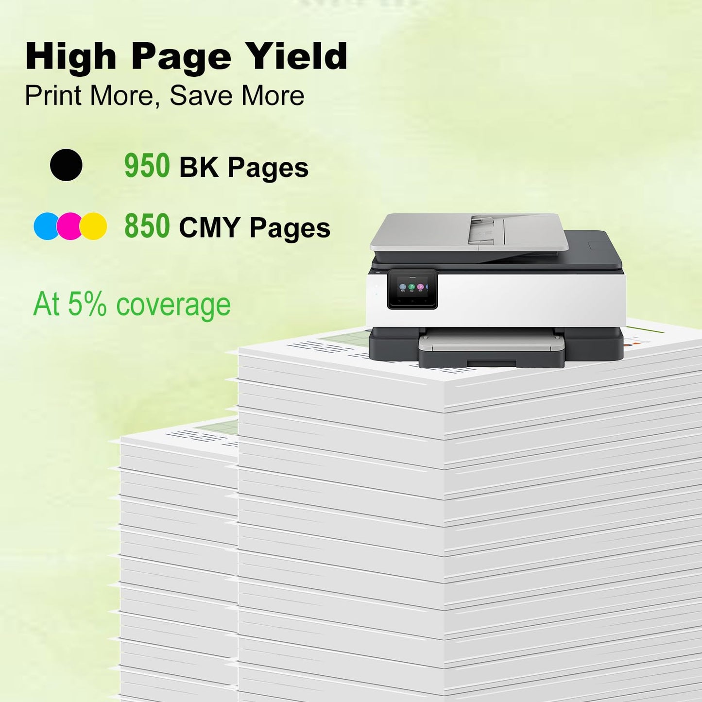 902XL Ink Cartridge Combo Pack Compatible for HP 902 XL Ink Cartridges (KCMY, 4 Pack) Work for OfficeJet Pro 6978 6958 6968 6962 OfficeJet 6970 6975 6960 6950 6954 6951 6956 6961 6963 6964 Printer