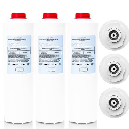 51300-C Replacement Filters - Compatible with Elkay51300 Series,ERF750, EWF3000,55898C (No Chip - 3 Pack)