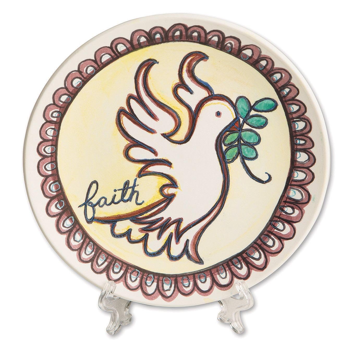 Color-Mea, Bisque Plate with Easel (Pack of 12)