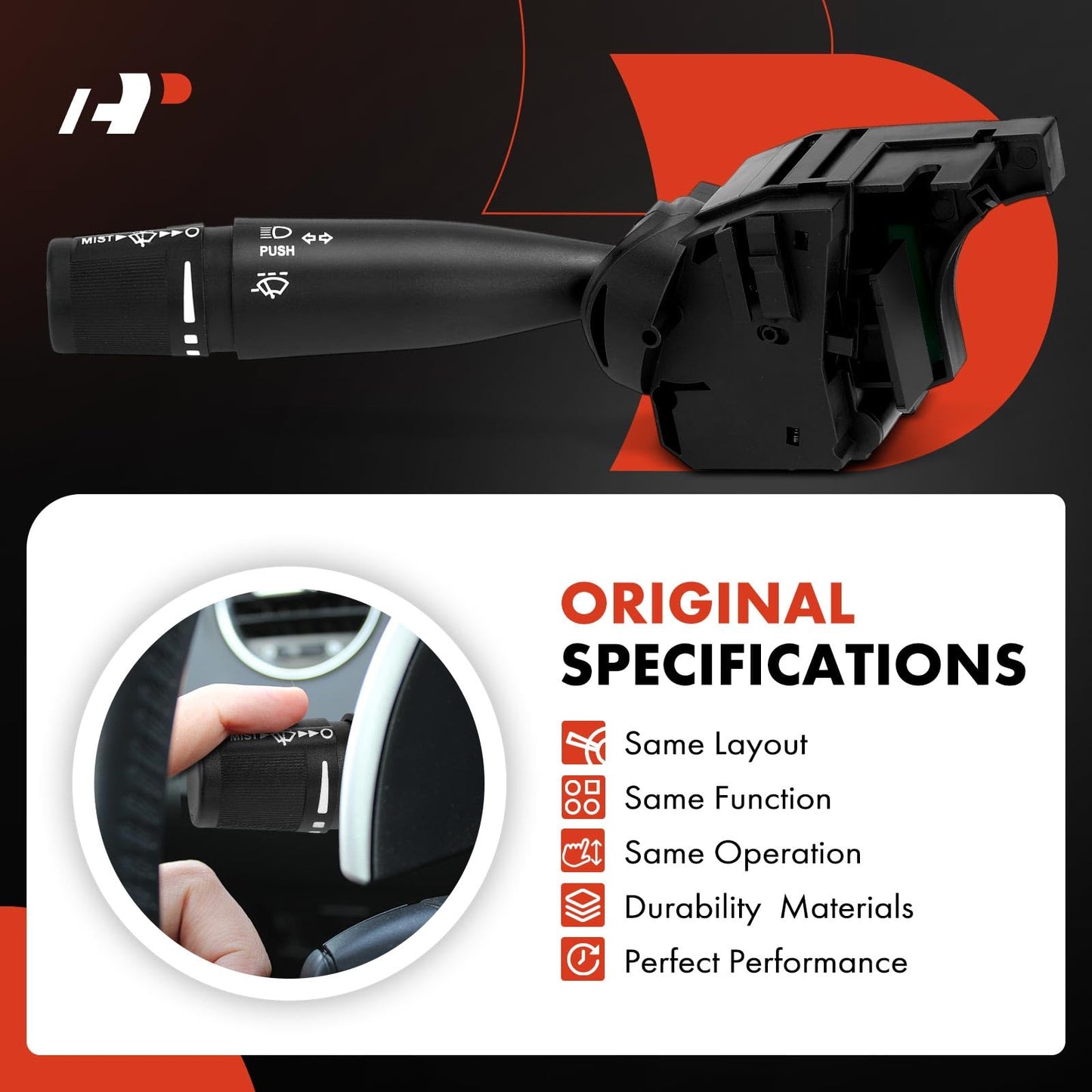 A-Premium Turn Signal Windshield Wiper Multifunction Switch Compatible with Dodge Ram 1500 2009-2010, Ram 2500/3500 2010 & Ram 1500 Classic 2019-2021, 1500 2011-2018, 2500/3500/4500/5500 2011-2021