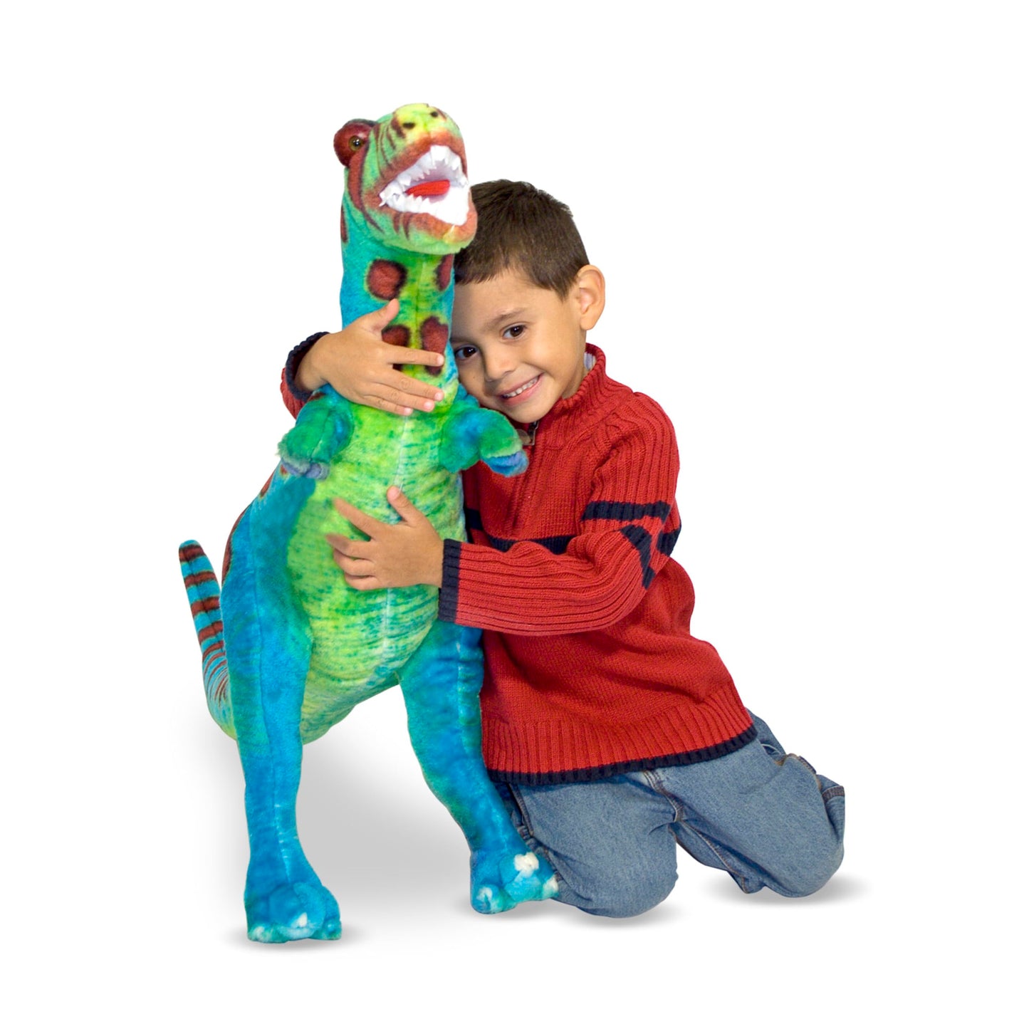 Melissa & Doug T-Rex Dinosaur - Lifelike Stuffed Animal (Over 2 feet Tall) Giant Blue Stuffed T-Rex Plush Toy