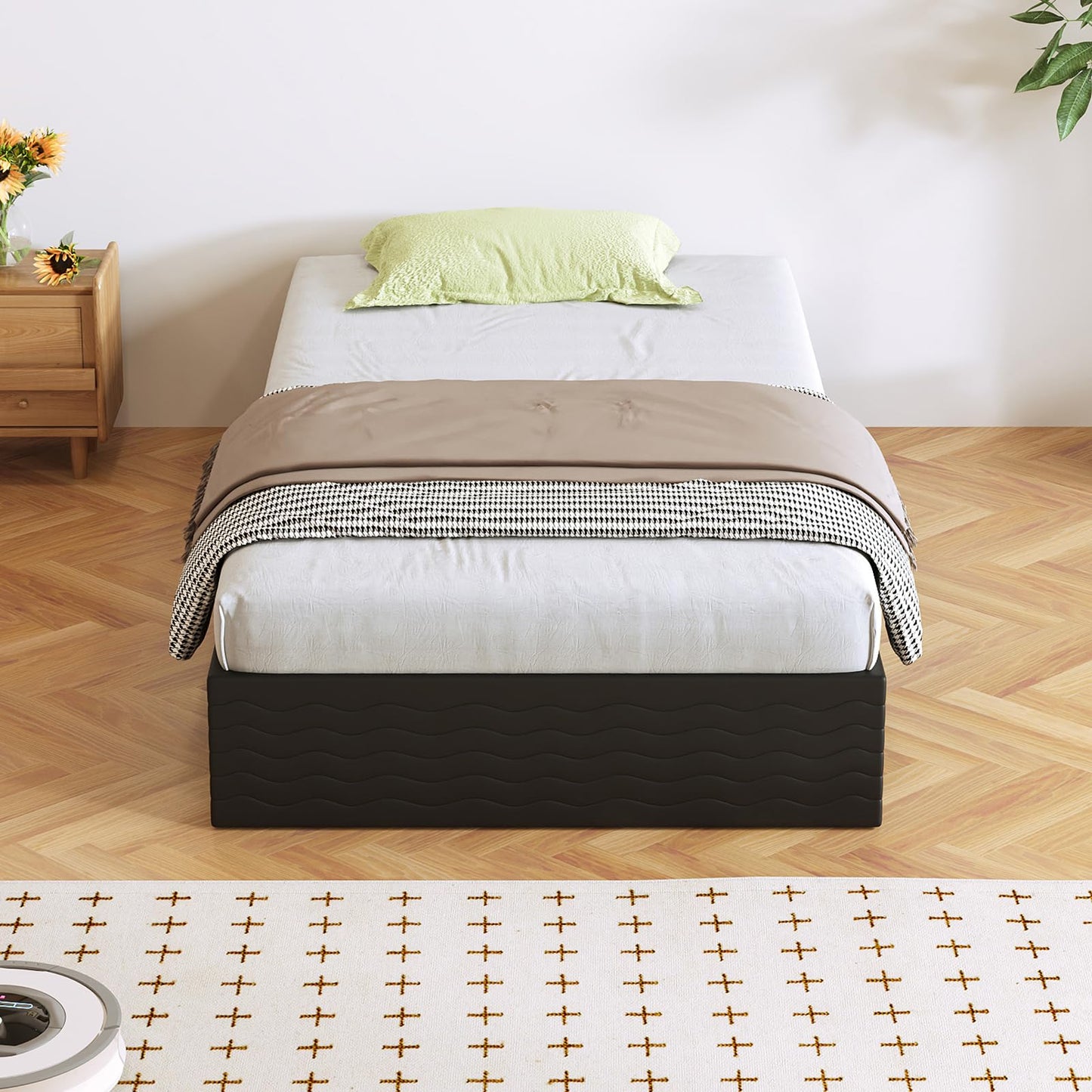Arhomefurni 10 Inch High Profile Twin Box Spring, Heavy Duty Metal Frame Mattress Foundation with Fabric Cover, Easy Assembly, Noise-Free (10 Inch, Twin)