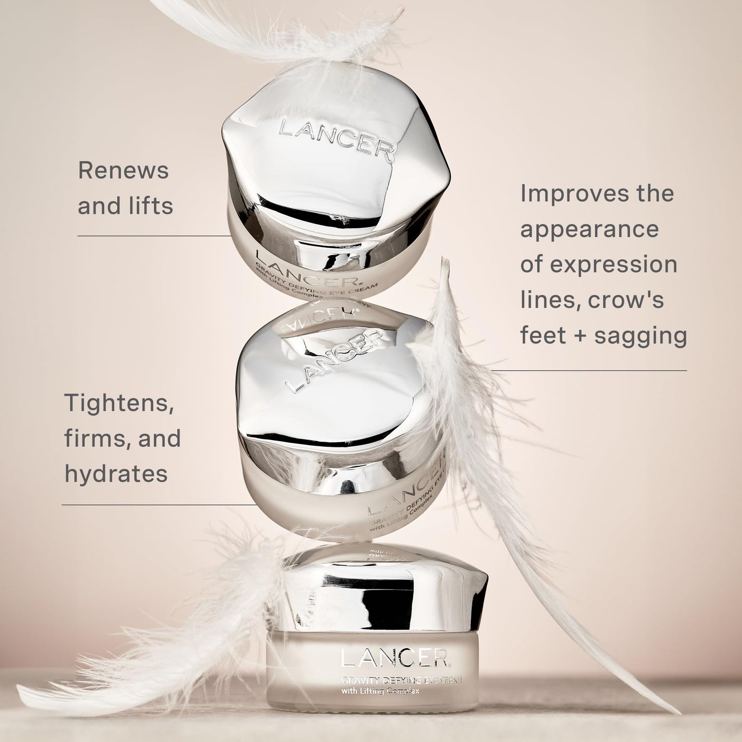 Lancer Skincare Gravity Defying Eye Cream with Lifting Complex, Firming & Hydrating Under Eye Cream for Lifting, Crow's Feet & Expression Lines (.5 Oz)