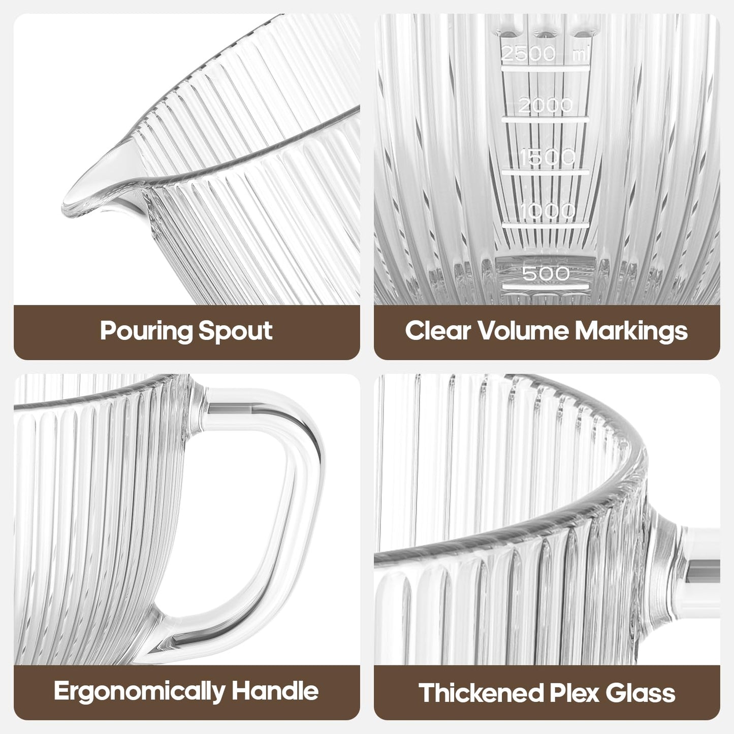 Glass Bowl for KitchenAid Mixer, 4.5-5 Quart Tilt-Head for KitchenAid Glass Mixer Bowl for Stand Mixer With Pour Spout and Measurement Markings, Dishwasher Safe