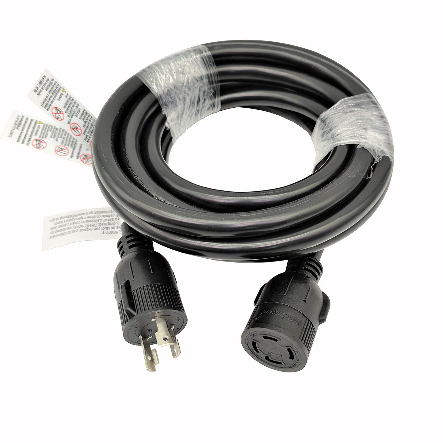 Parkworld NEMA L5-30P Male to L14-30R Generator to Transfer Switch Adapter, for Home Back Power Transfer Switch or House Panel (20FT)