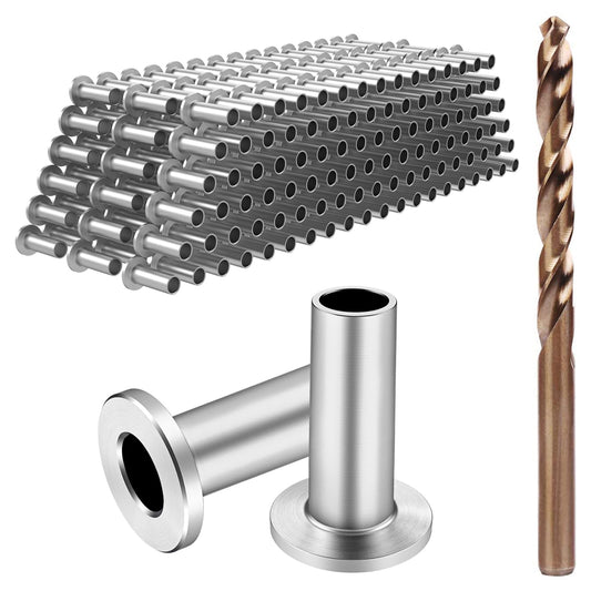 BLIKA 300 Pack Stainless Steel Protector Sleeves for 1/8" 5/32" or 3/16" Deck Cable Railing, for Wood/Composite Posts, T316 Marine Grade