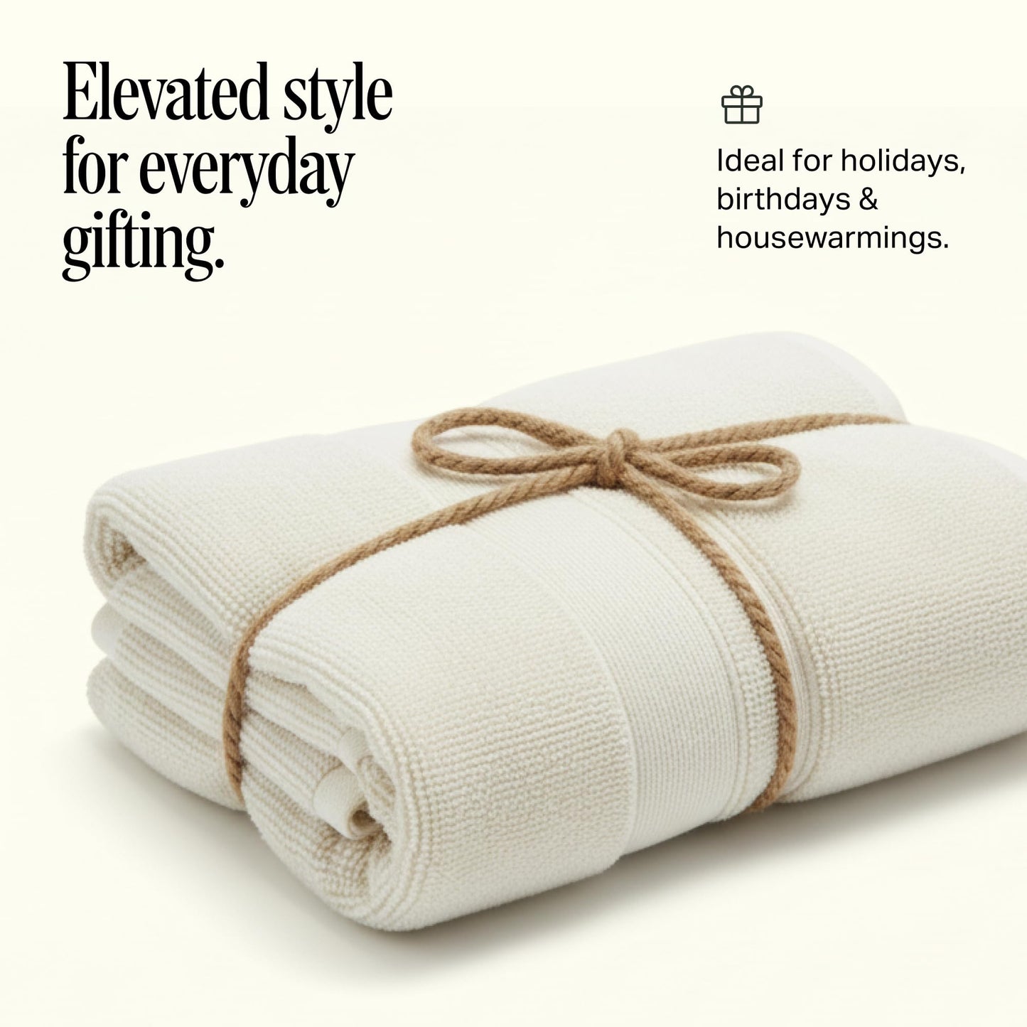 Preston Lane Douro Bath Mat – 100% Cotton, Plush & Absorbent Quick-Dry Bathroom Rug – Hotel-Quality Floor Mat for Shower or Tub, Made in Portugal, Alabaster