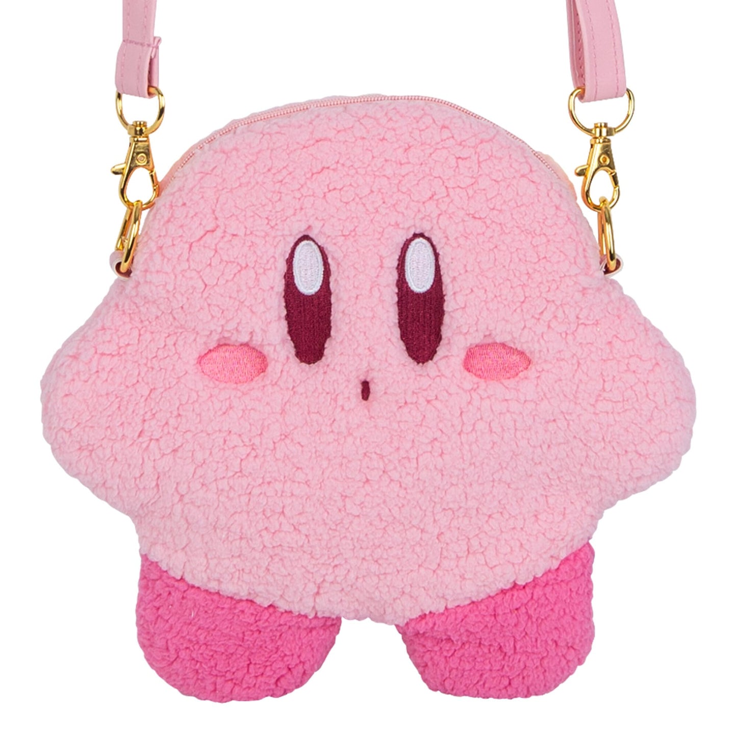 Tomy Mofulatto Kirby Plush Crossbody Bag - Officially Licensed Pochette with Zippered Closure for Small Accessories - 8 Inch - Valentine's Day Gifts for Her - Ages 14 Years+
