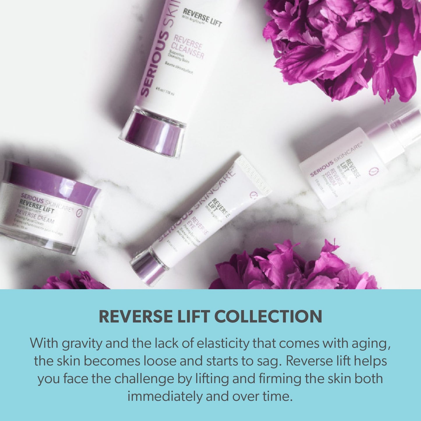 Serious Skincare Reverse Lift Firming Face Serum - Argifirm™ Lifting Complex - Temporarily Tighten - Lift – Firm - Sagging Facial Contours - Peptides - Seaweed and Botanical Extracts - 1.0 Fl. Oz.