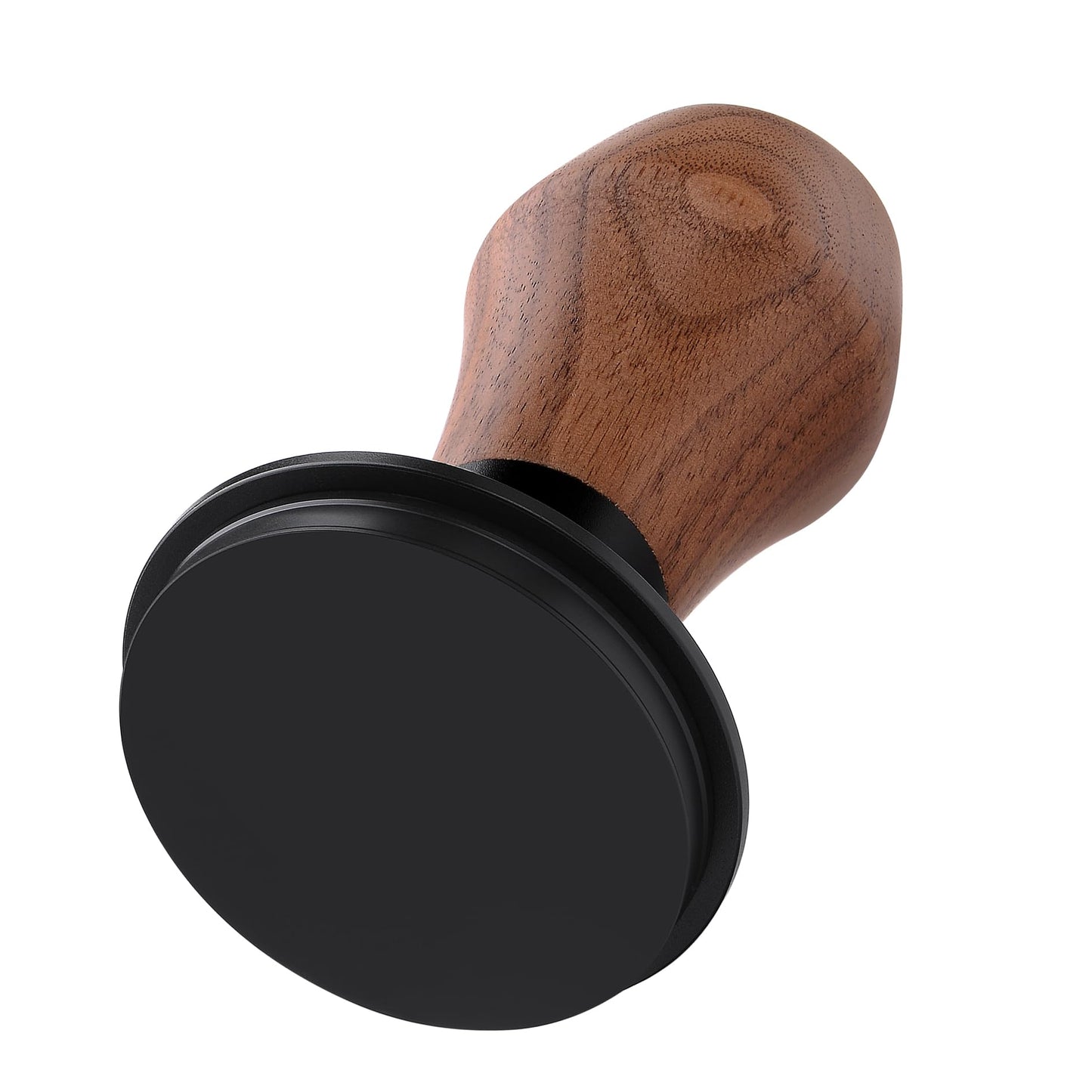 Normcore 58mm Espresso Coffee Tamper V4 - Spring Loaded Tamper With Titanium PVD Coating Flat Base -15lb / 25lb / 30lbs Replacement Springs, Genuine American Walnut Handle