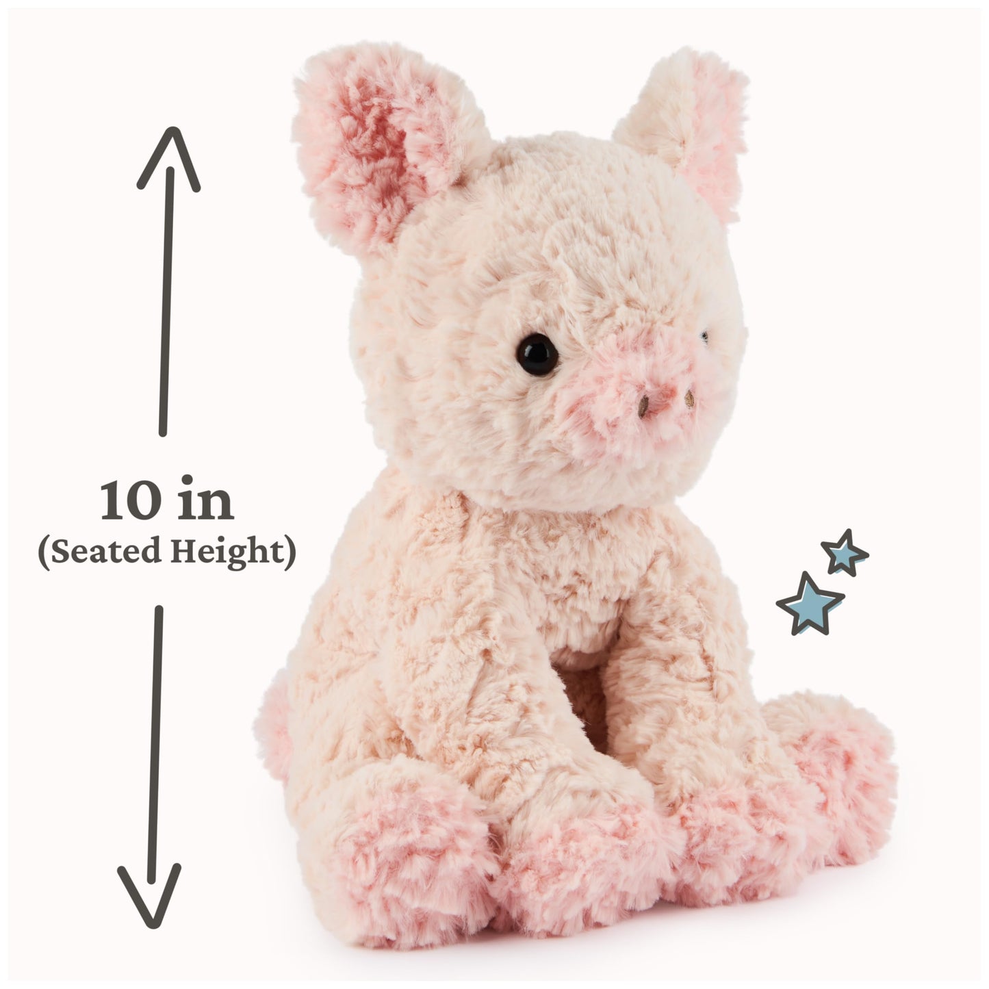 GUND Cozys Collection Pig Plush, Pig Stuffed Animal for Ages 1 and Up, Pink, 10”