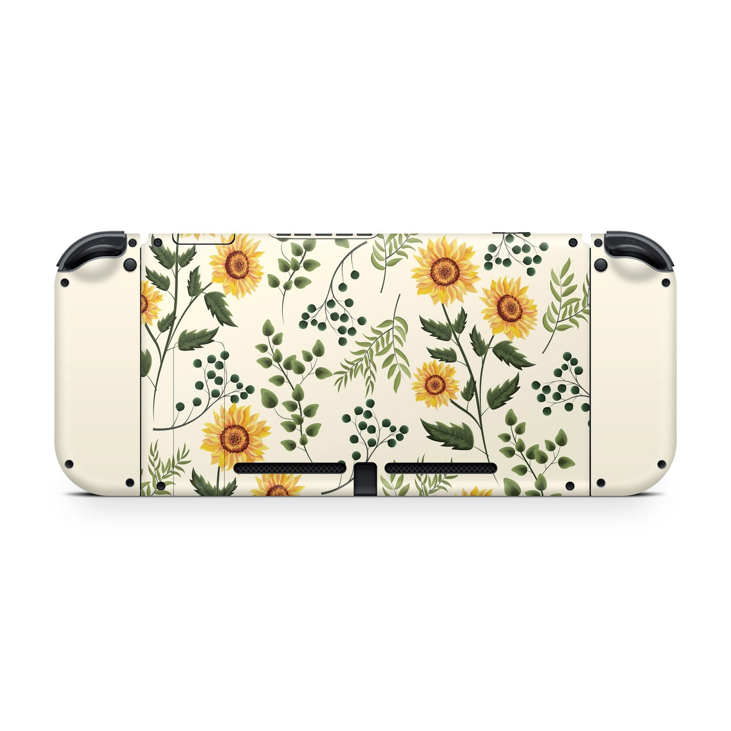 Tacky Design Sunflowers Skin Compatible with Nintendo Switch Skin Wrap Cover, Flower Skin for Nintendo Switch Stickers, Premium Vinyl 3M Full Wrap Decal, Compatible with Joy-Con, Console, Dock