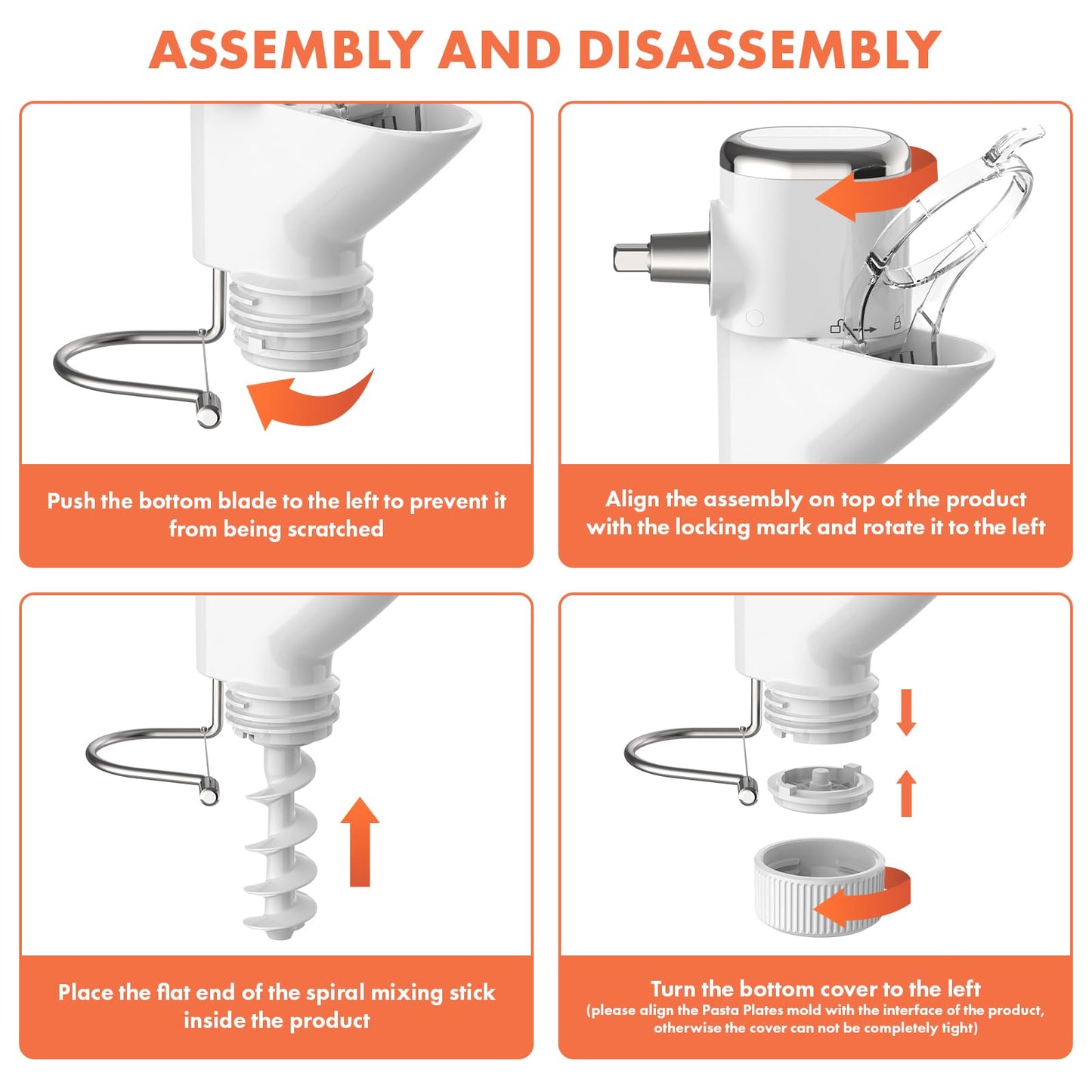 Cofun Gourmet Pasta Press Attachment for KitchenAid Stand Mixer, Pasta Maker with 7 Interchangeable Plates to Make 7 Pasta Shapes, Easy to Use & Easy Clean Pasta Attachment for KitchenAid Stand Mixer
