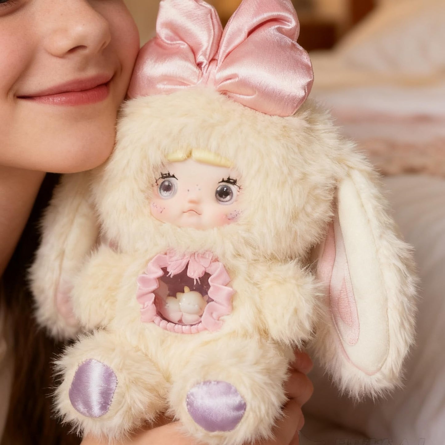 POP JOY Plush Blind Box Nommi V6 Plush Blind Box 3 Expressions Adorable Cute Mystery Plush Toys for Kids and Collectors Surprise Doll Figures with Cute Face Design for 3 or more Single Boxes