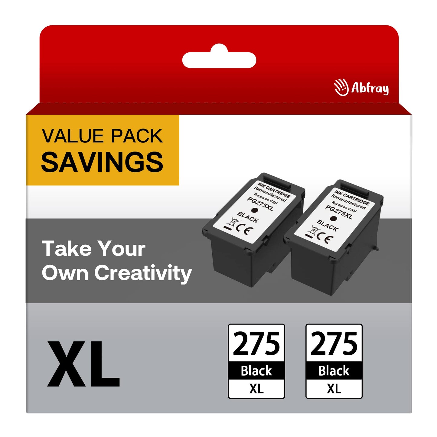 Abfray PG-275 XL Multi Value Pack Compatible for PIXMA TS3520 TS3522 TR4720 TR4722 Printers,Replacement 275XL High Yield Black Ink Cartridge for Printer…