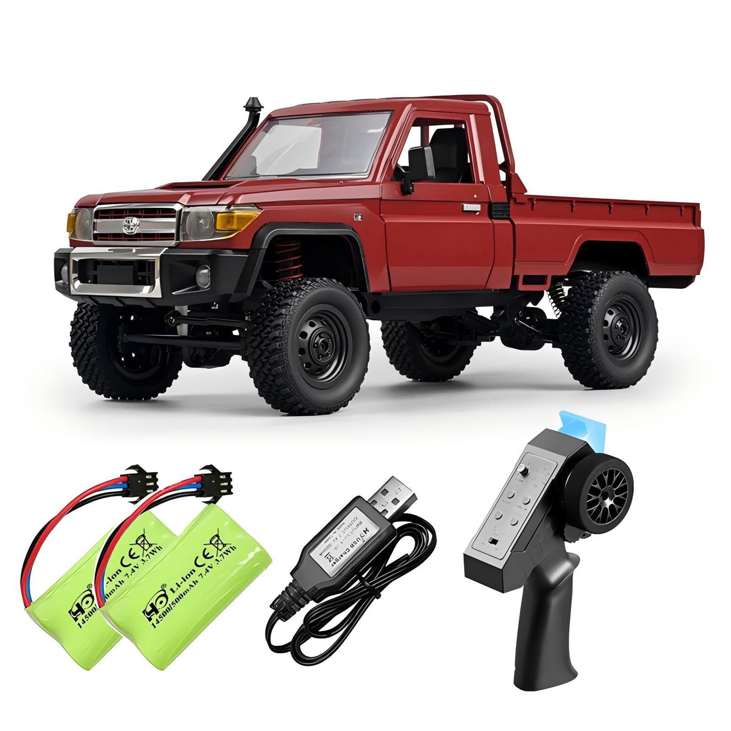 ShenFortune MN-82 1/16 Scale RC Rock Crawler Truck, 4x4 Off-Road Remote Control Car with 2.4GHz Remote & Dual 1200mAh Batteries - Ideal Gift for Birthday/Christmas/Halloween (Ages 8+)
