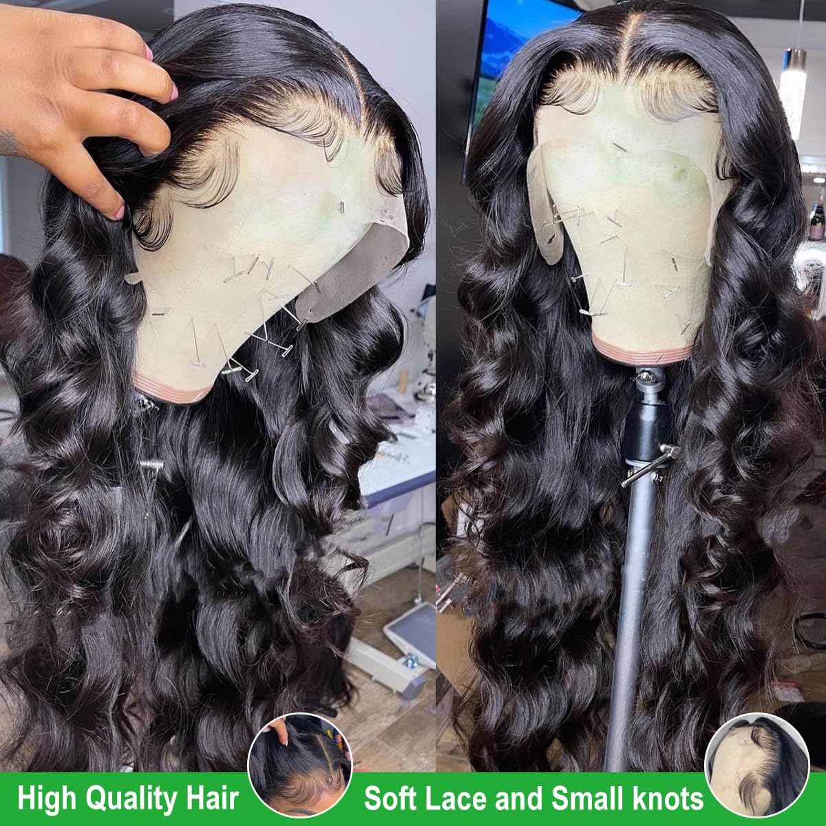 Cikana 30 Inch Lace Front Wigs Human Hair Pre Plucked 180% Density Body Wave Transparent HD 13x6 Lace Frontal Wigs Glueless Body Wave Wig Human Hair for Women with Baby Hair