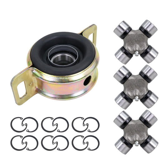 Drive Shaft Center Support Bearing & U-Joints Set Fit for 2005-2015 Toyota Tacoma 2WD 4WD Replaces 37230-0K040 5-213X