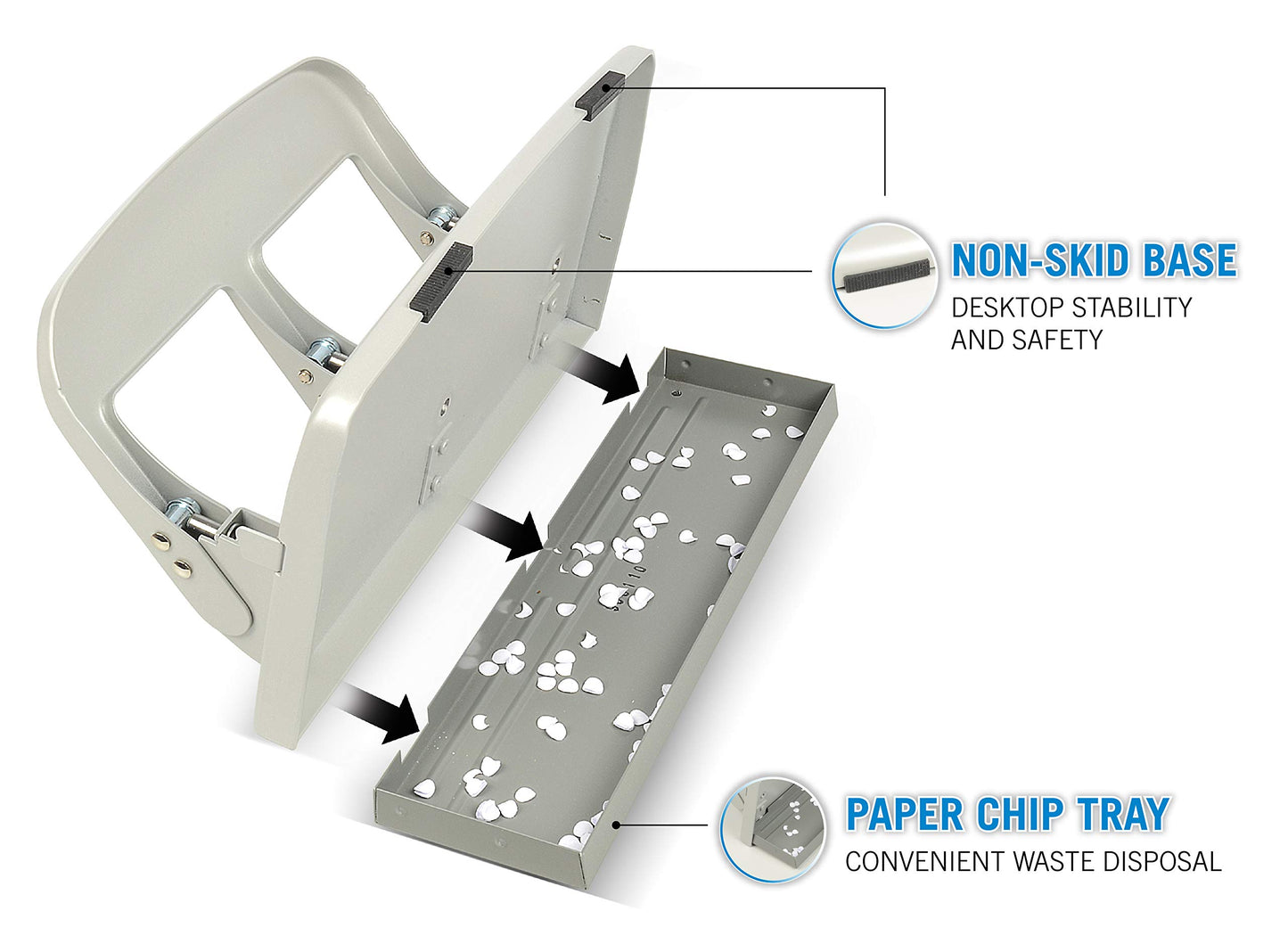 Carl, Medium-Duty 3 Hole Paper Punch, 40 Sheet Punch Capacity, Metallic, Model:HC-340
