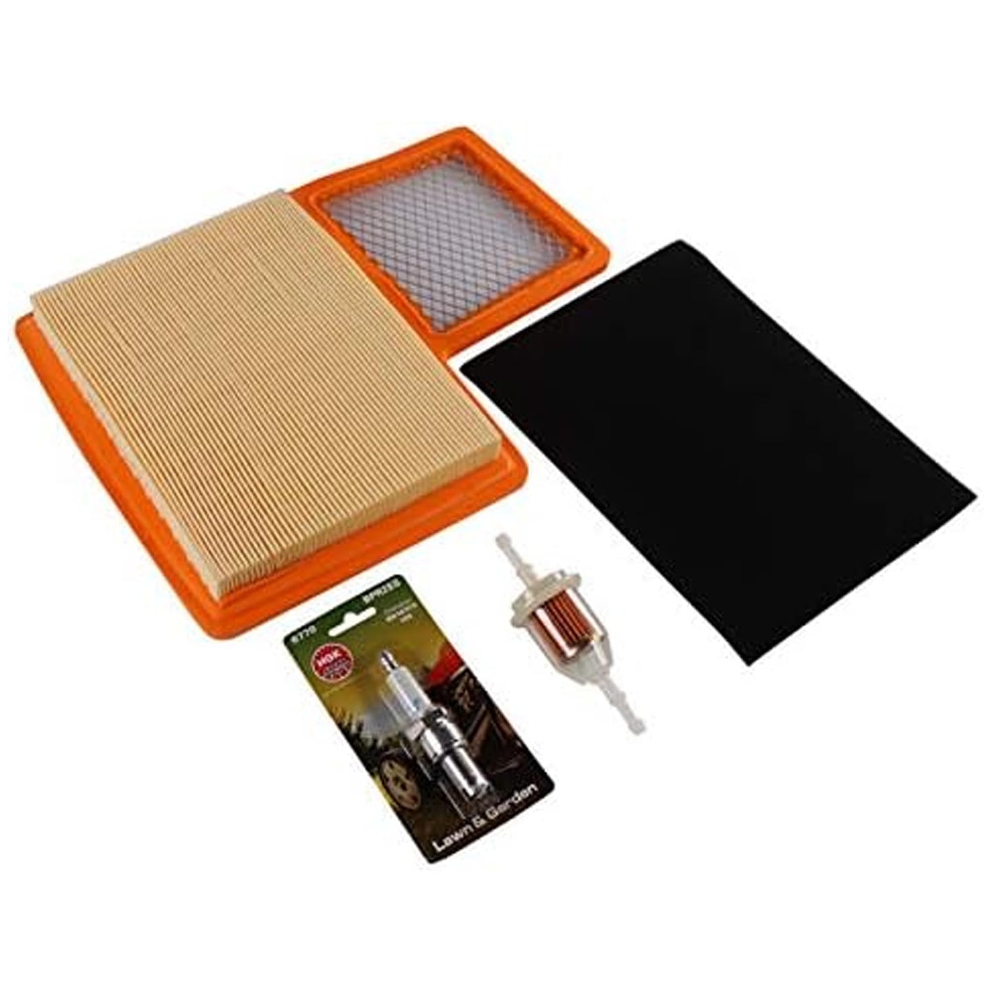 Huskey Golf Cart Tune Up Kit Compatible with Yamaha G16, G19, G22, G29, 2012.5-2016 Gas Golf Carts Including Clutch Drive Belt, Generator Belt, Pre-Filter, Air Filter, Fuel Filter & NGK Spark Plug
