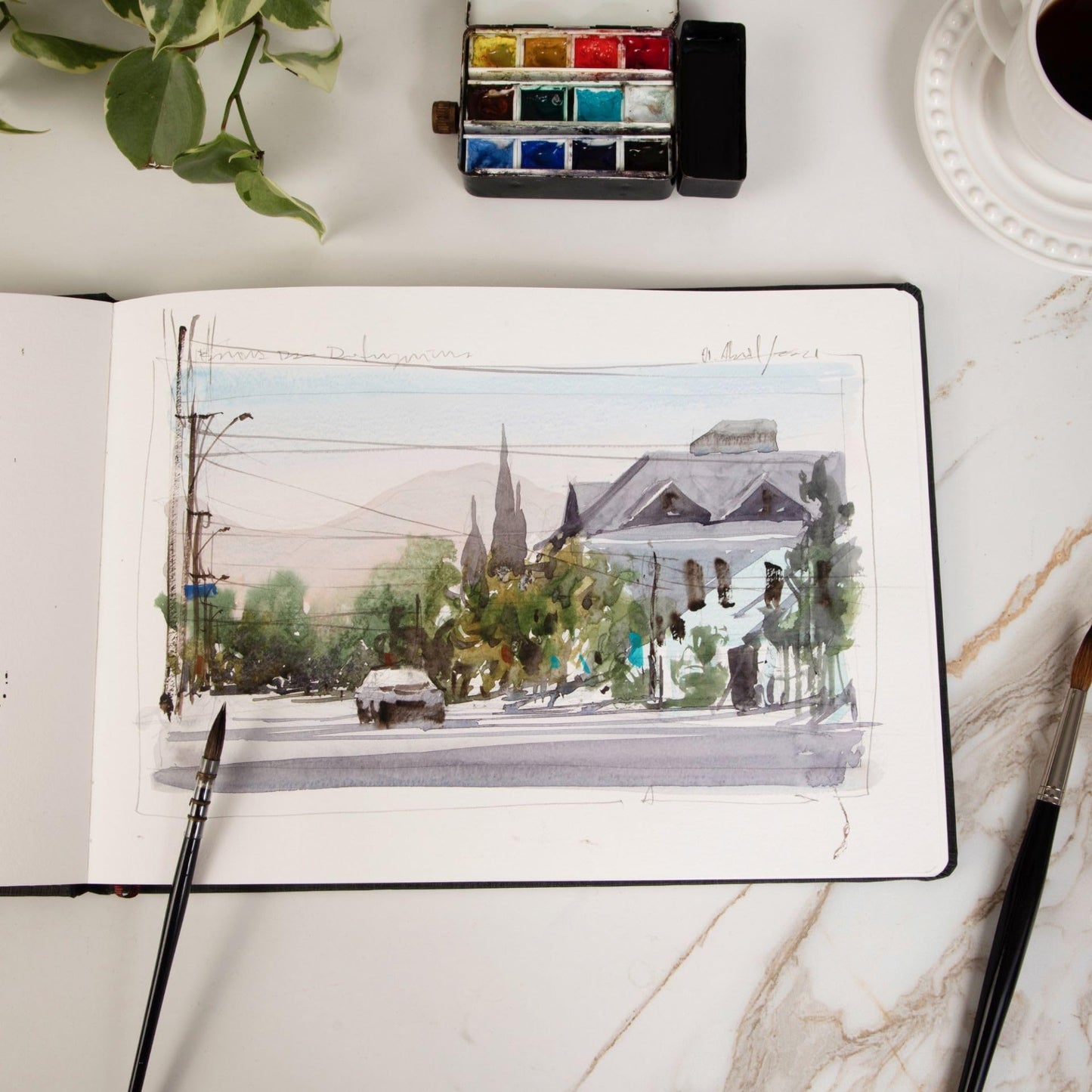 Hahnemuhle 10628811 Watercolour Book - A5 200 GSM 30 Sheets - Landscape, White