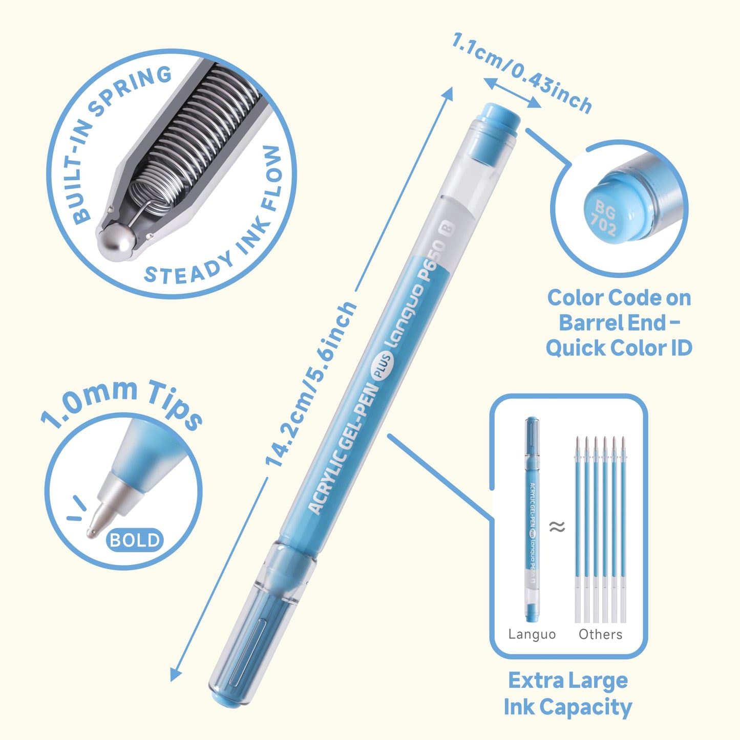 Qimiart Acrylic Painting Gel Pens - 90 Colors