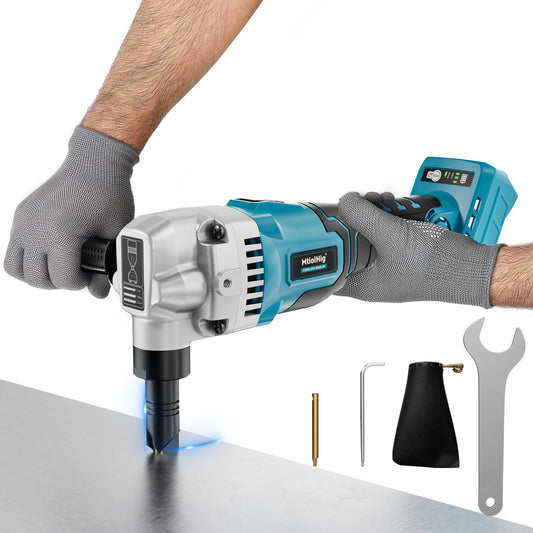 Cordless Metal Nibbler for Makita 18V Battery, 18-Gauge Electric Nibbler with Assist Handle & 2 Blades, 1900RPM Brushless Metal Cutter for Stainless Steel, No Battery